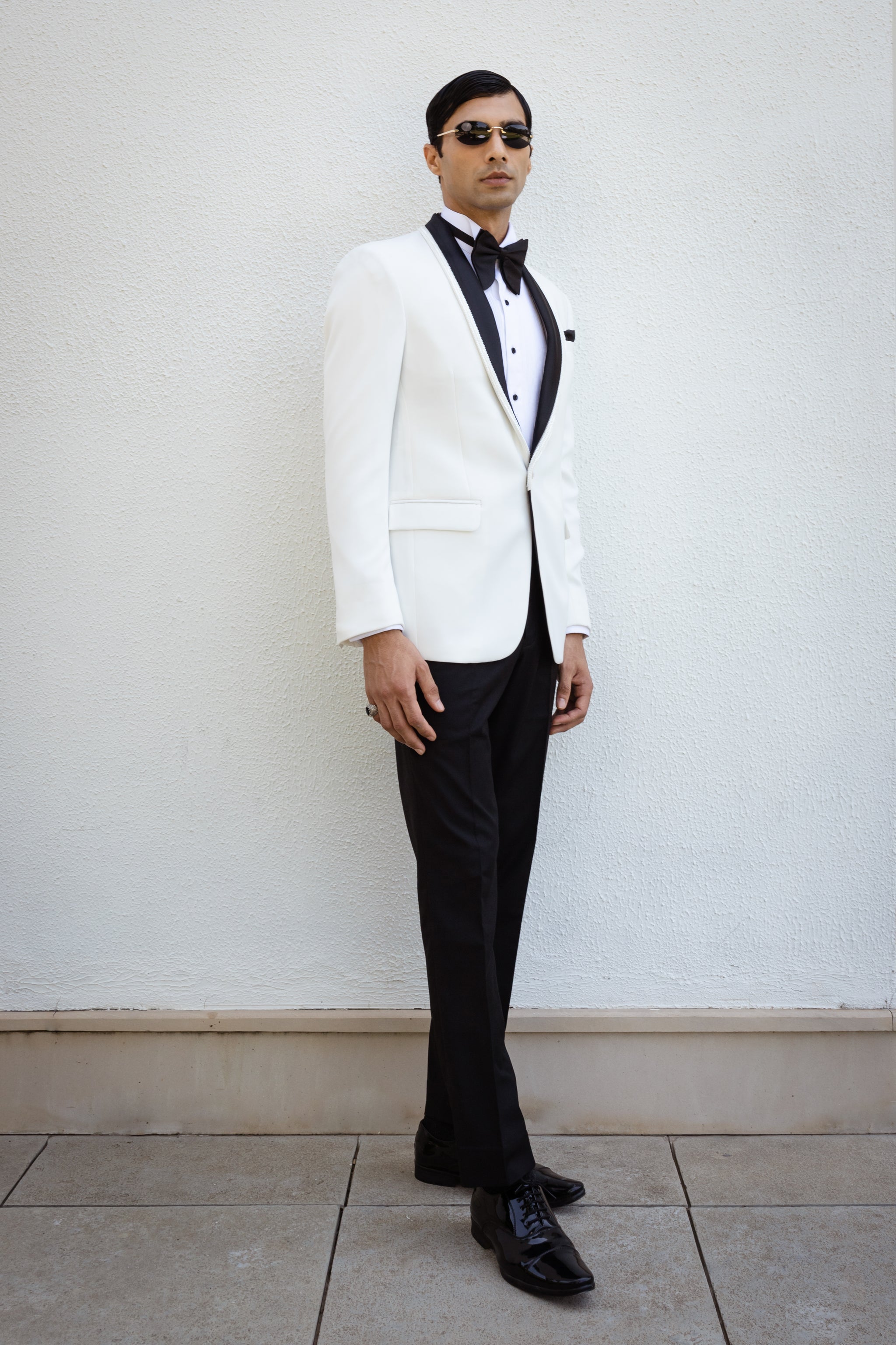 Opaline Ovation White Tuxedo Jacket.
