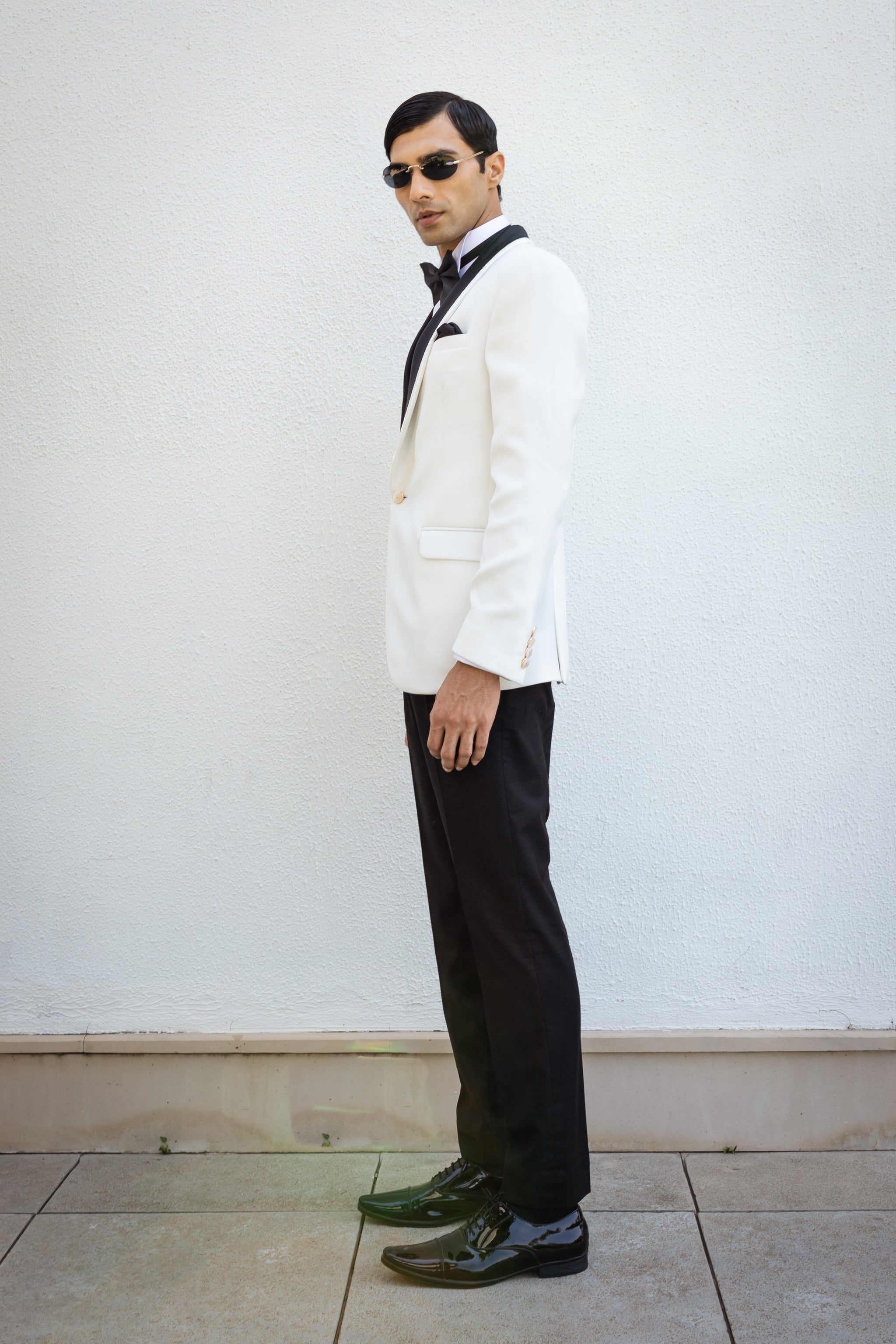 Opaline Ovation White Tuxedo Jacket.