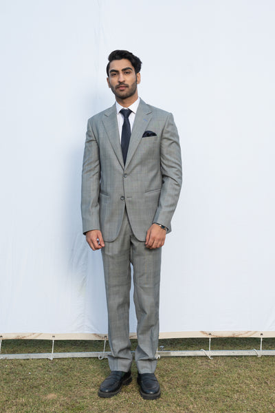 Polywool Grey Classic Formal Suit.