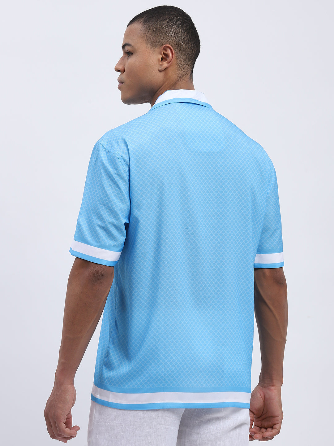 Blue Cloud Pattern Resort Shirt