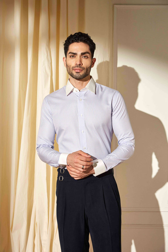 Lilac Frame Banker Shirt