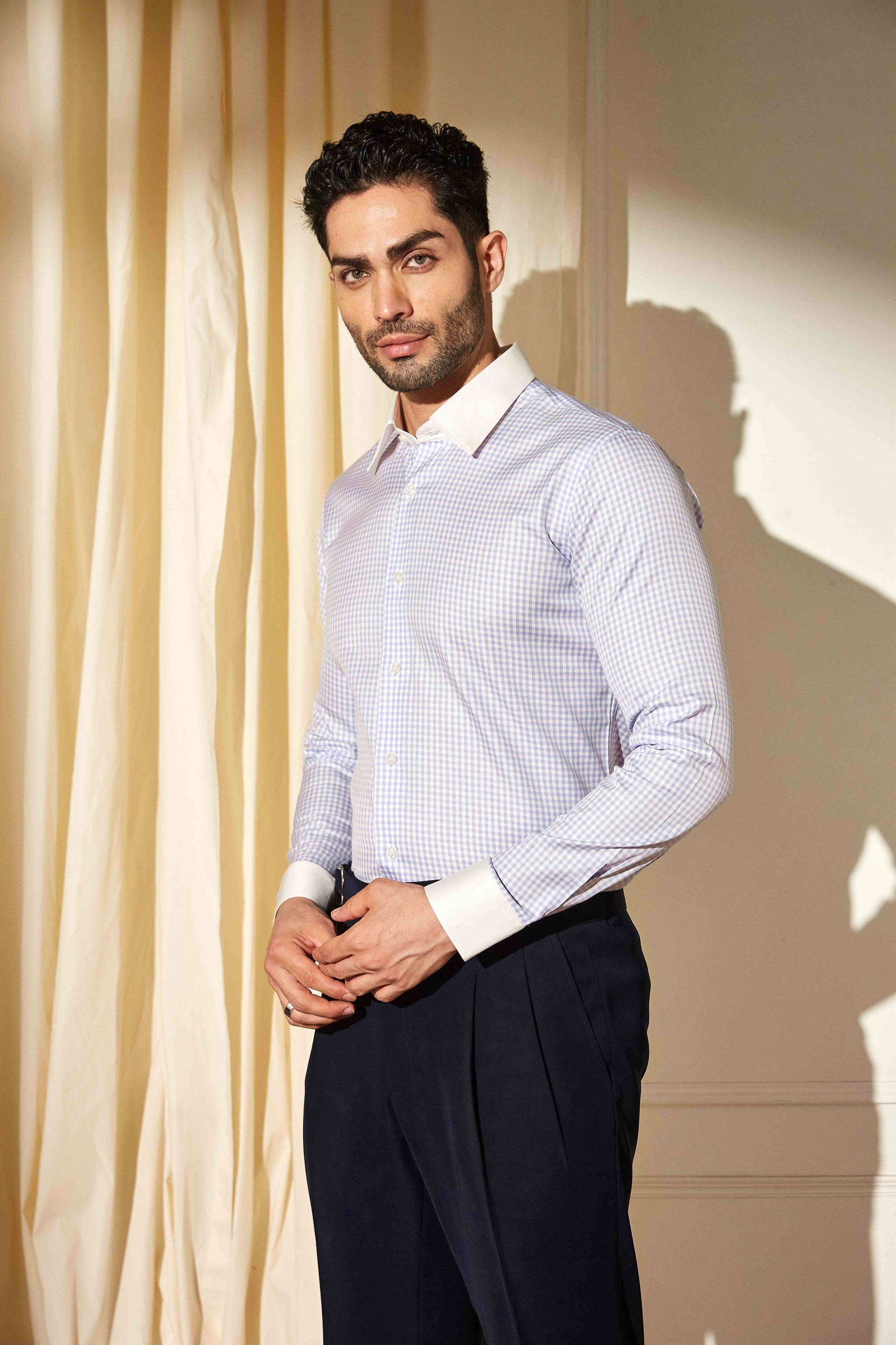 Lilac Frame Banker Shirt