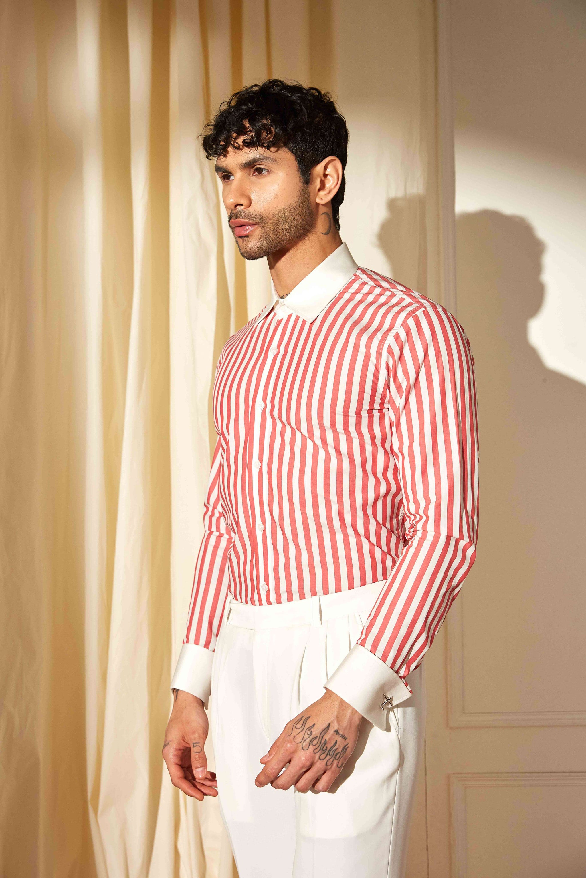 Scarlet Stripe Banker Shirt