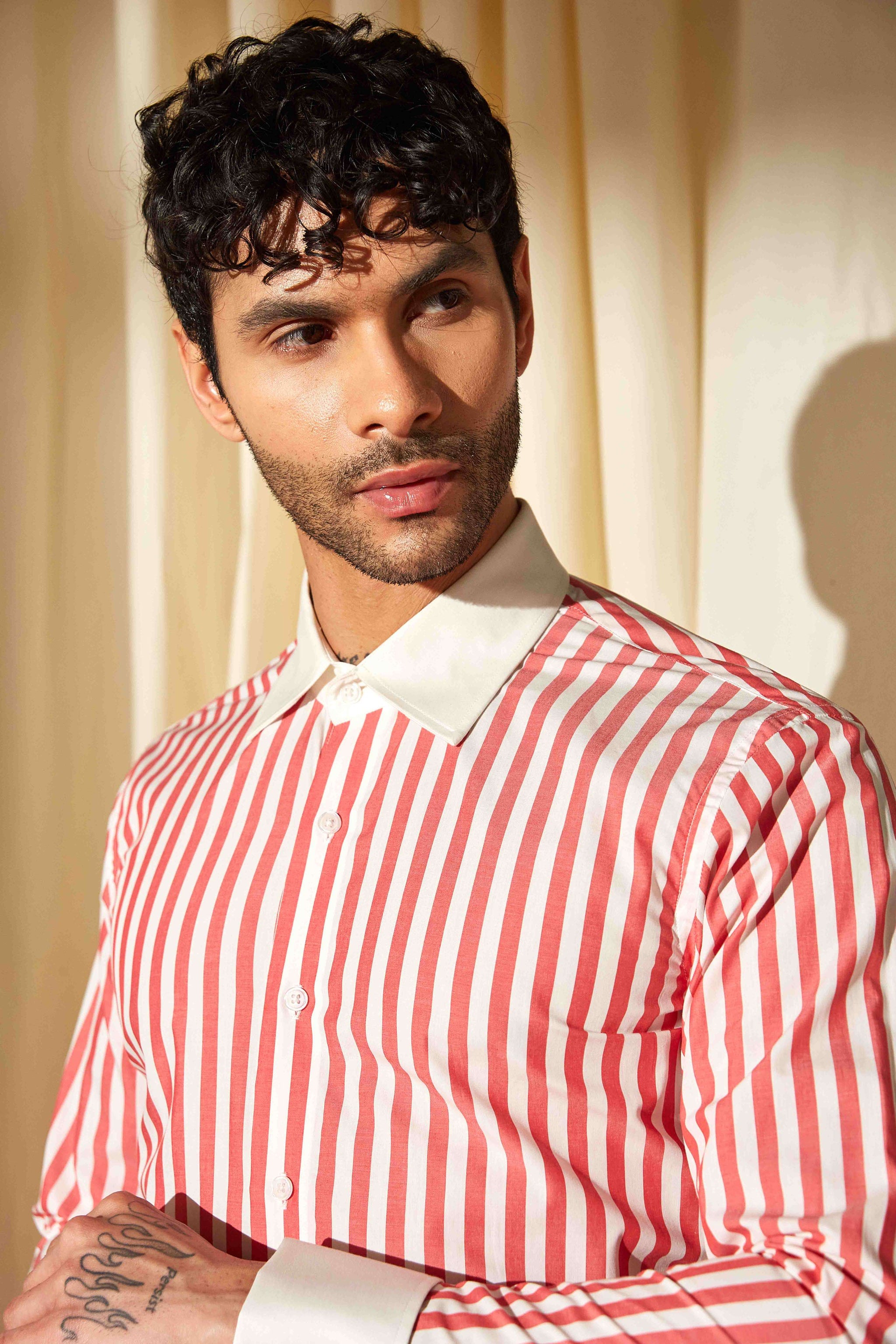Scarlet Stripe Banker Shirt