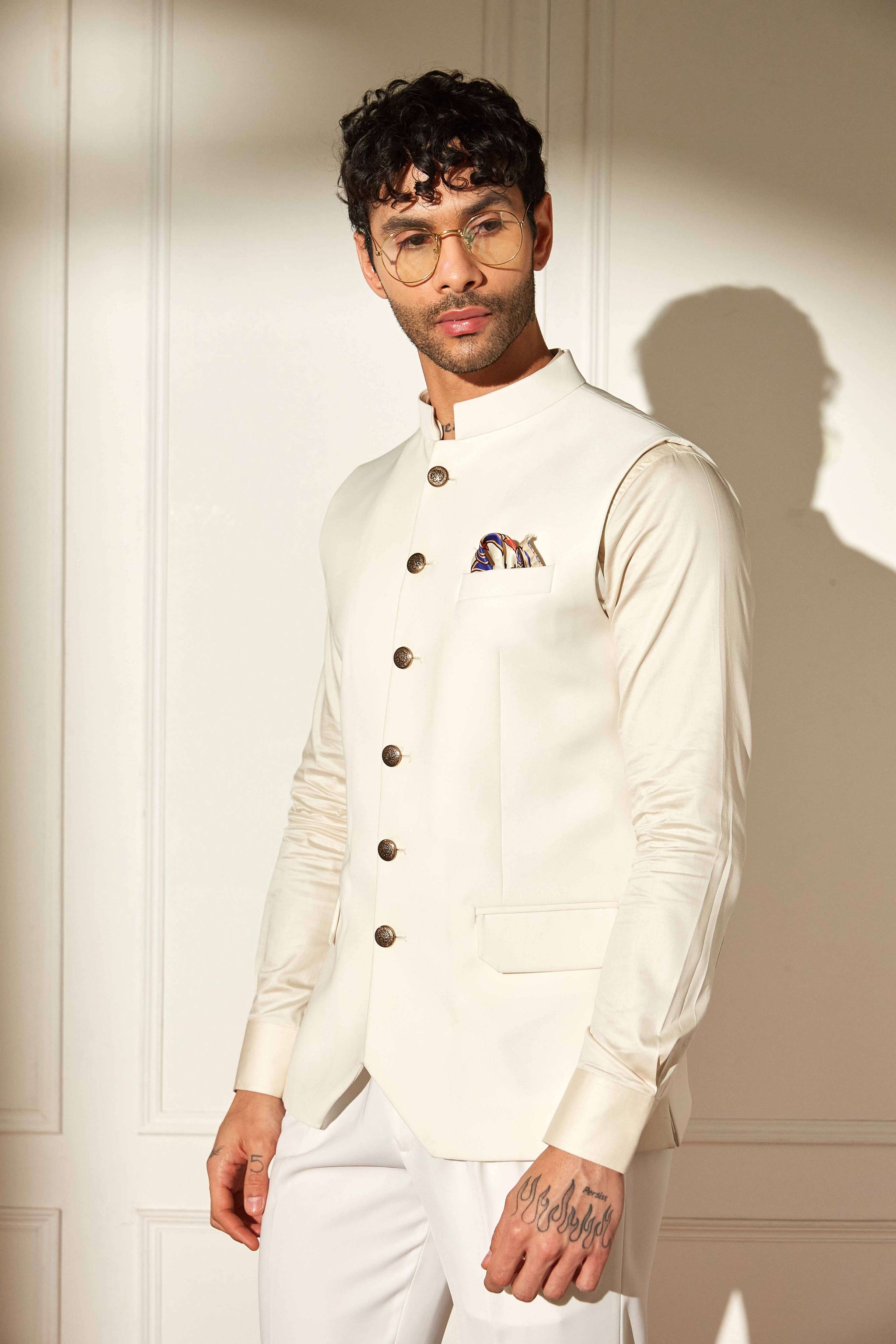 Ivory Arc Nehru Jacket