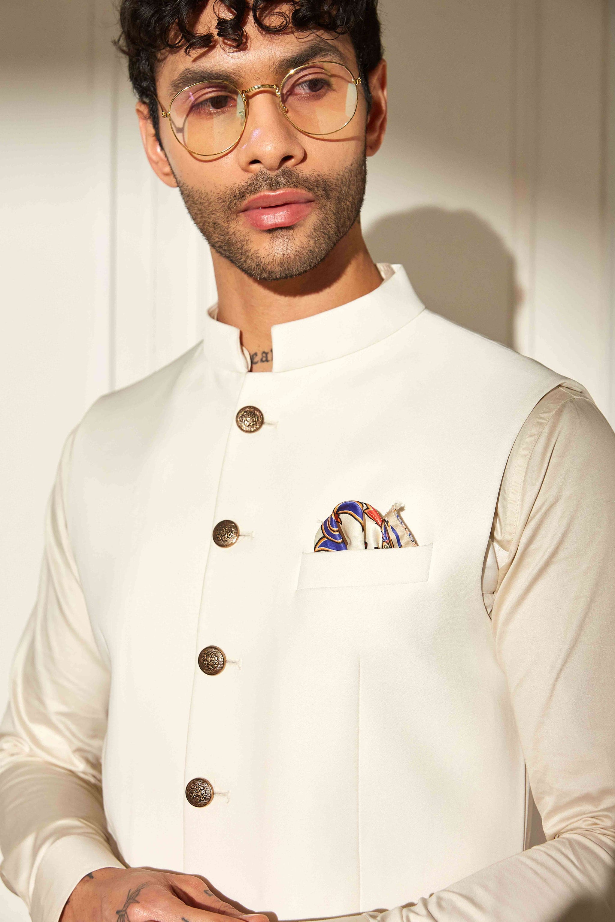 Ivory Arc Nehru Jacket