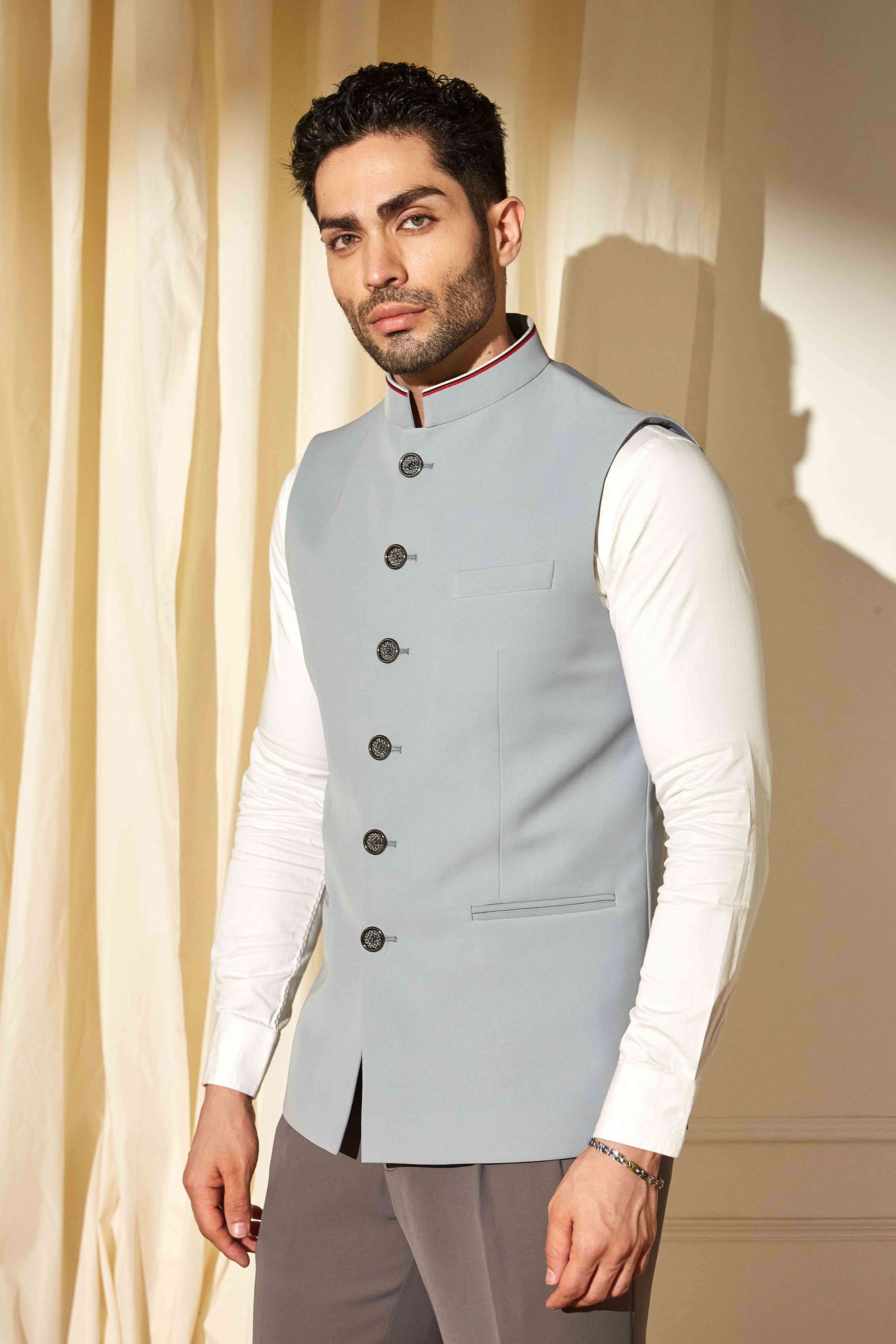 Icy Blue Nehru Jacket