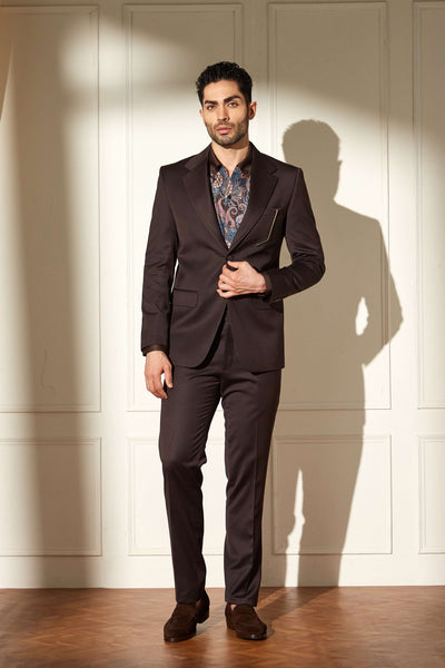 Cocoa Brown Luxe Suit