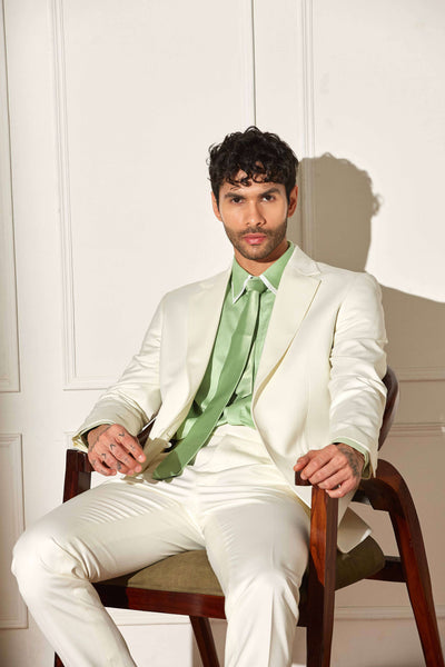 Canvas Cream Single-Breasted Suit