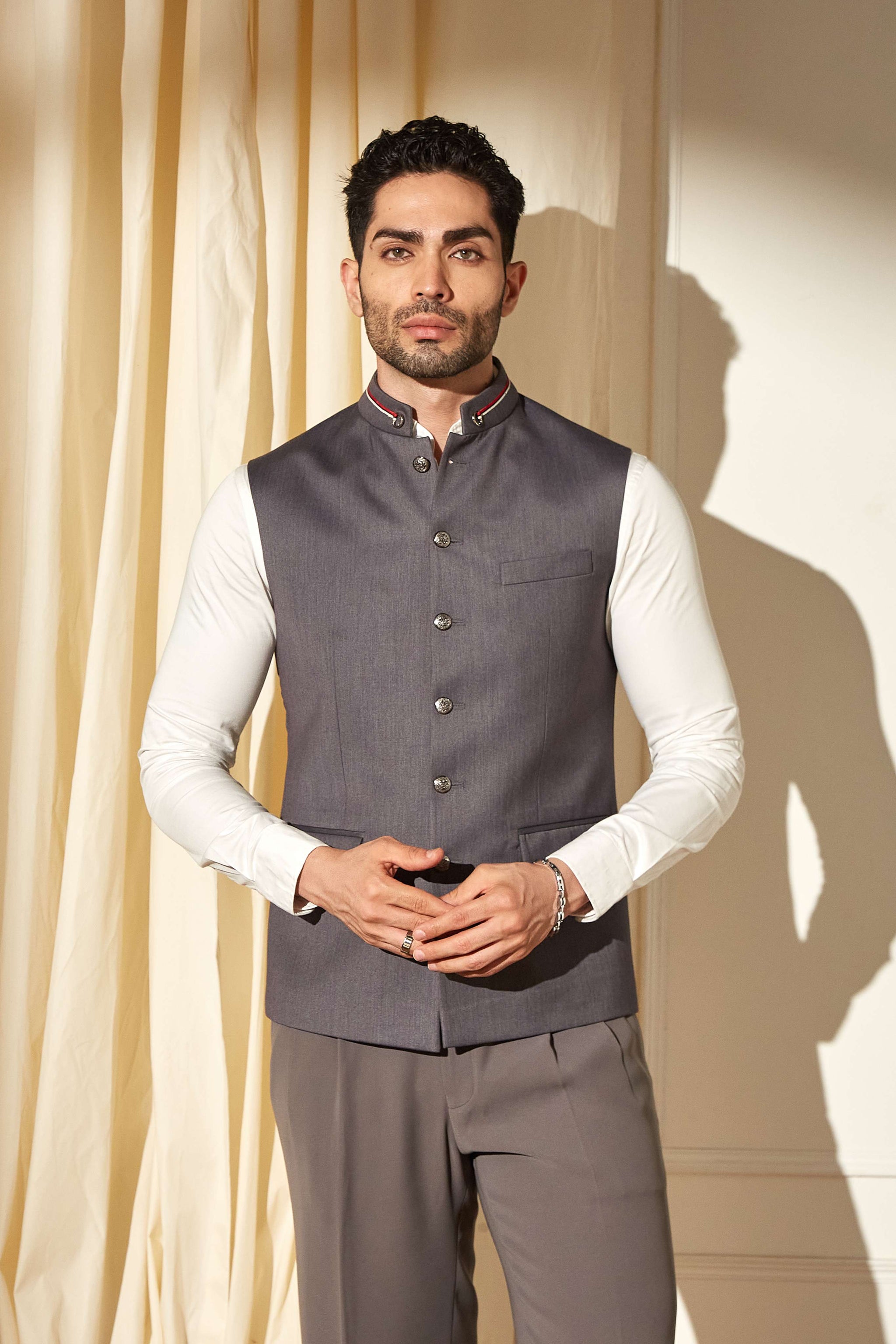 Modernist Grey Nehru Jacket