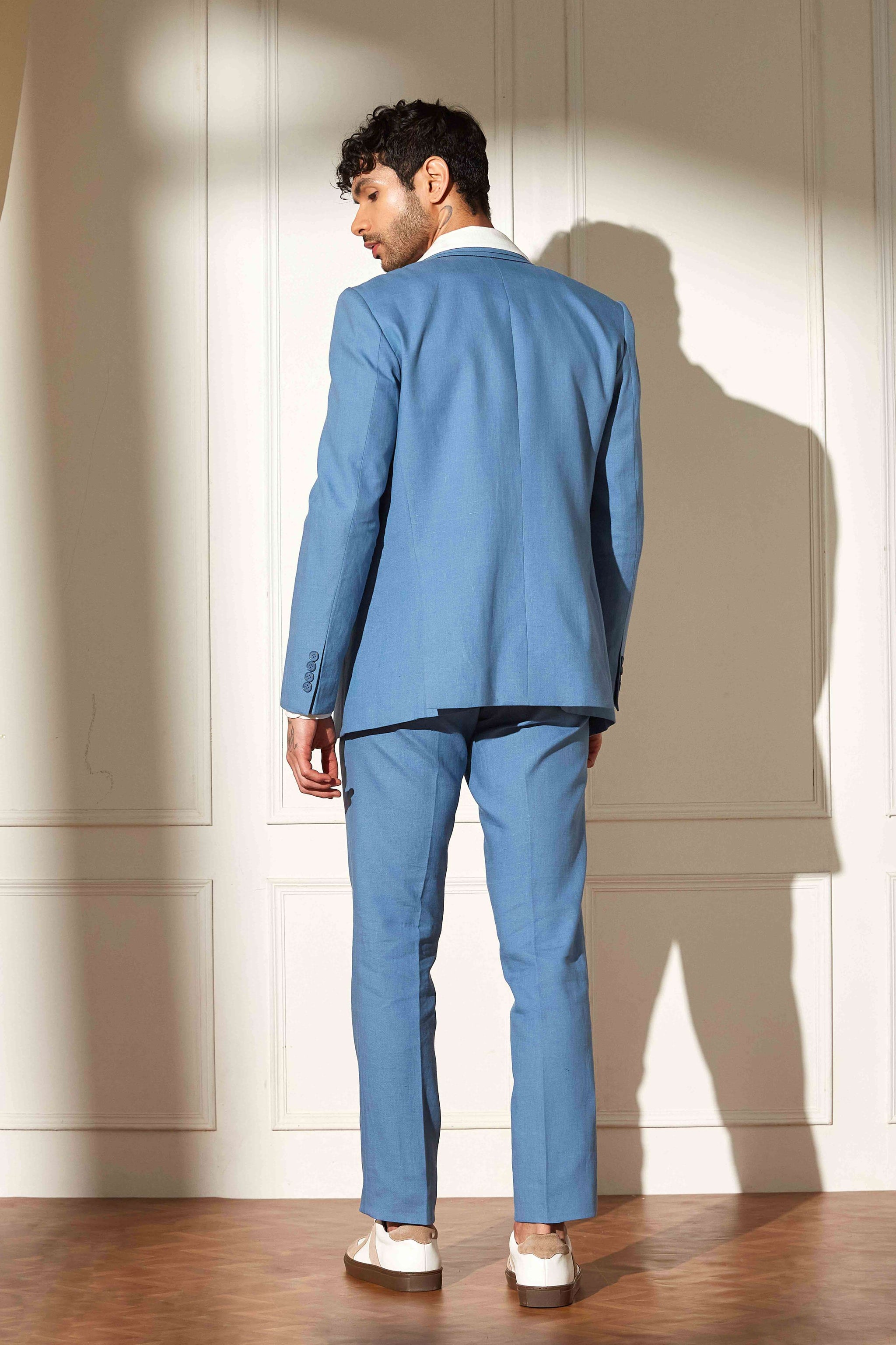Coastal Sky Linen Suit