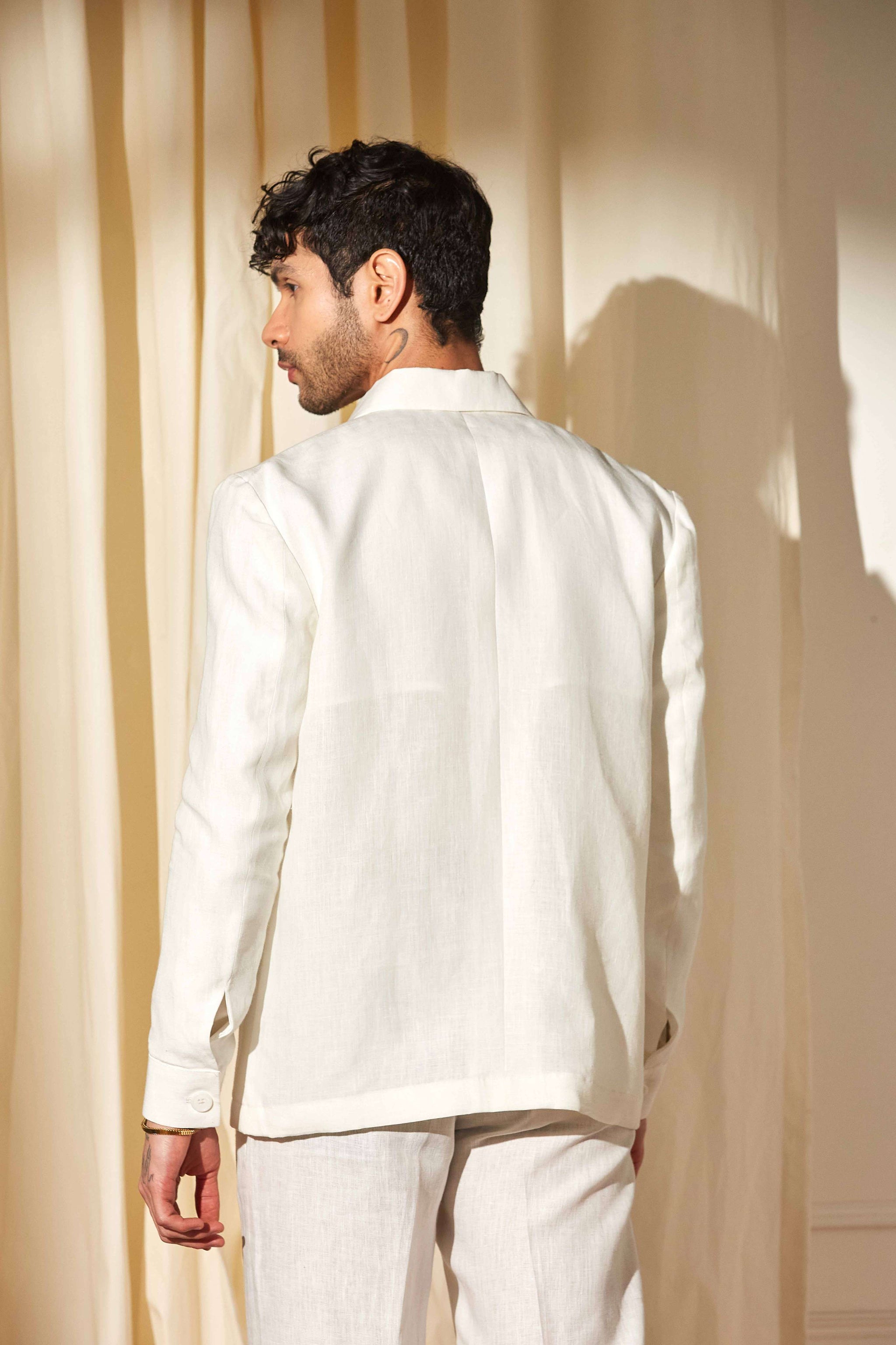 Chalk White Utility Shacket