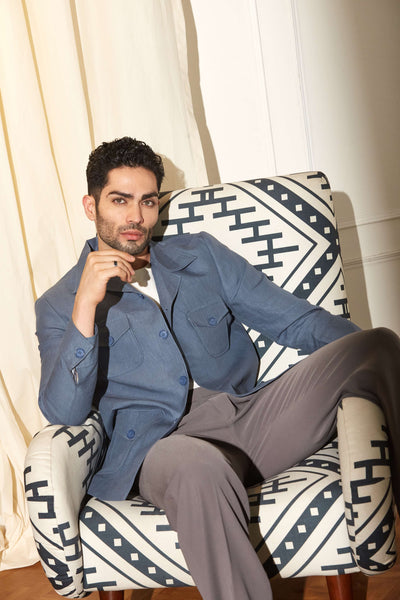 Raw Indigo Blue Shacket