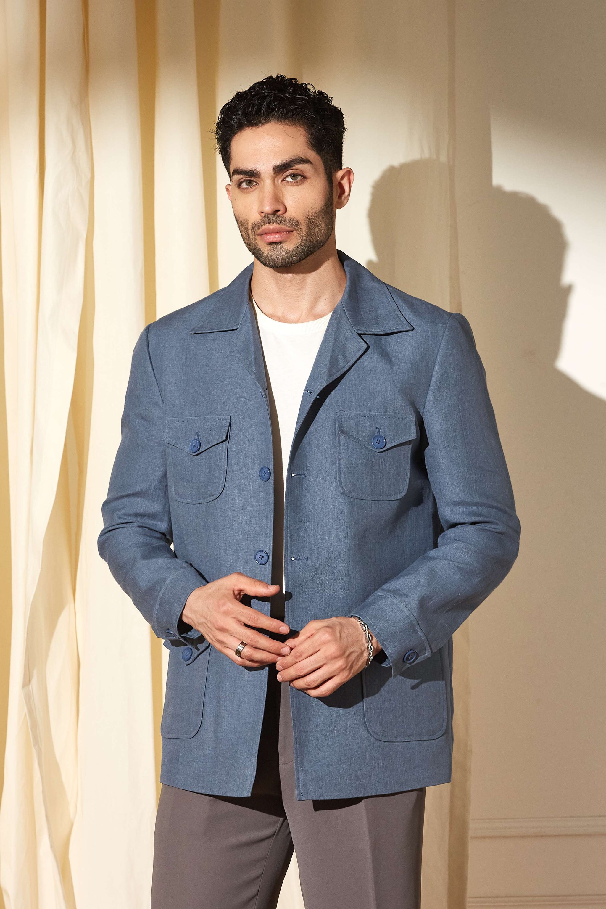 Raw Indigo Blue Shacket