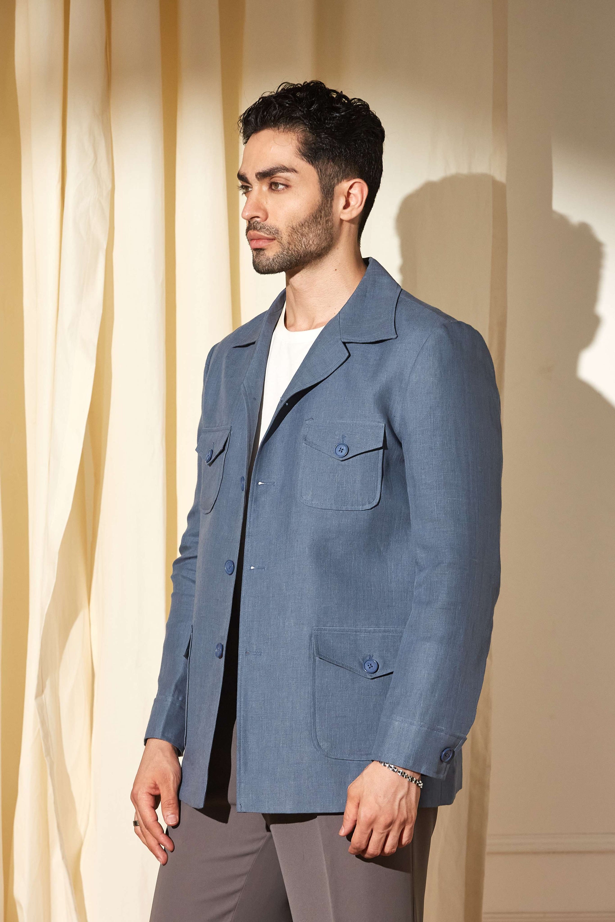 Raw Indigo Blue Shacket