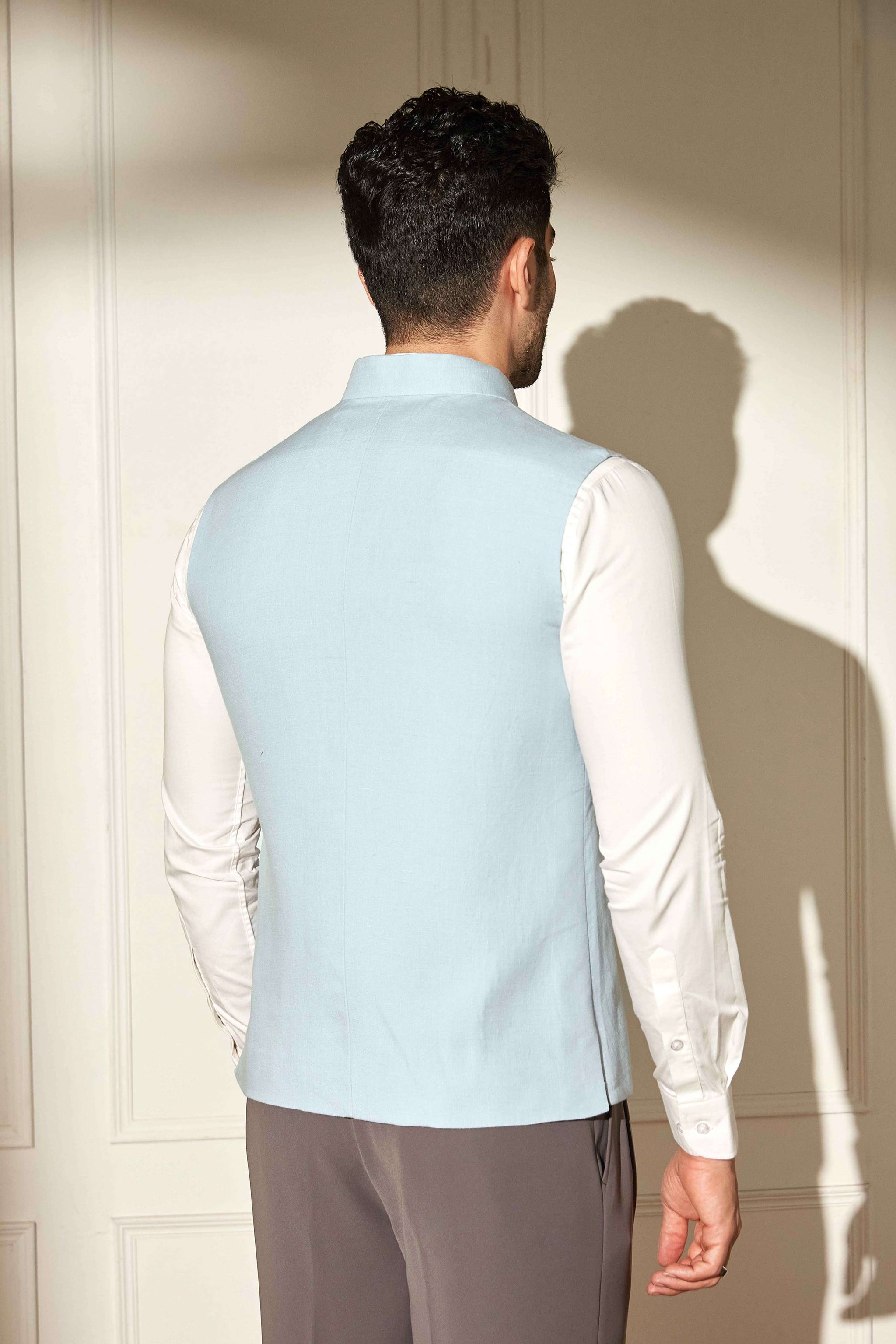 Denim Cut Nehru Jacket