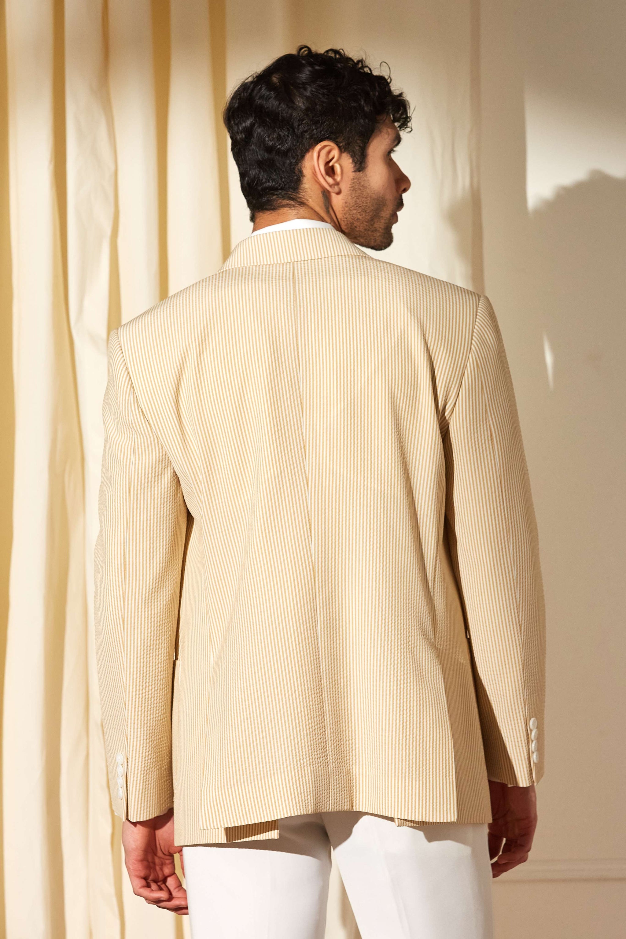 Buttermilk Seersucker Blazer