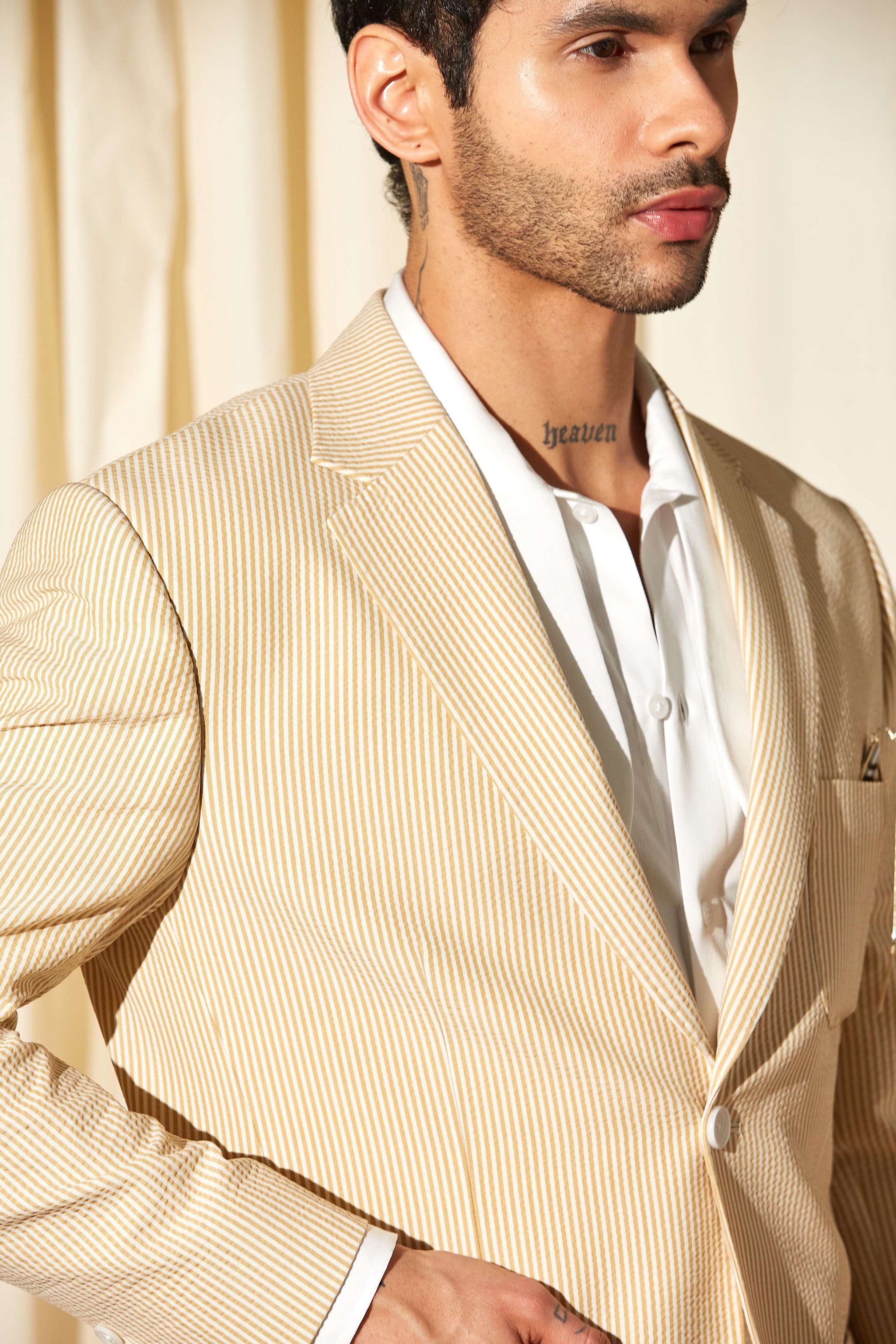 Buttermilk Seersucker Blazer