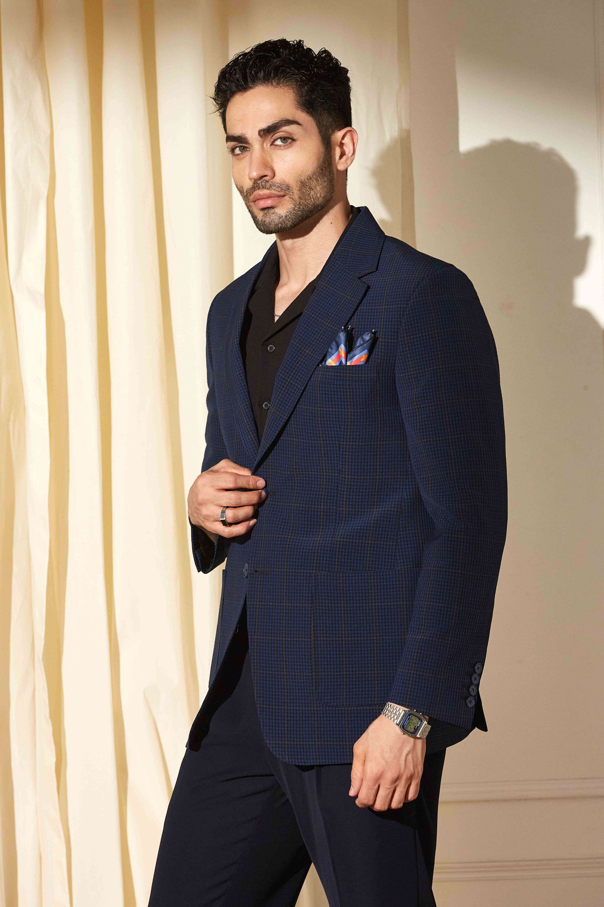 Cambridge Blue Seersucker Blazer