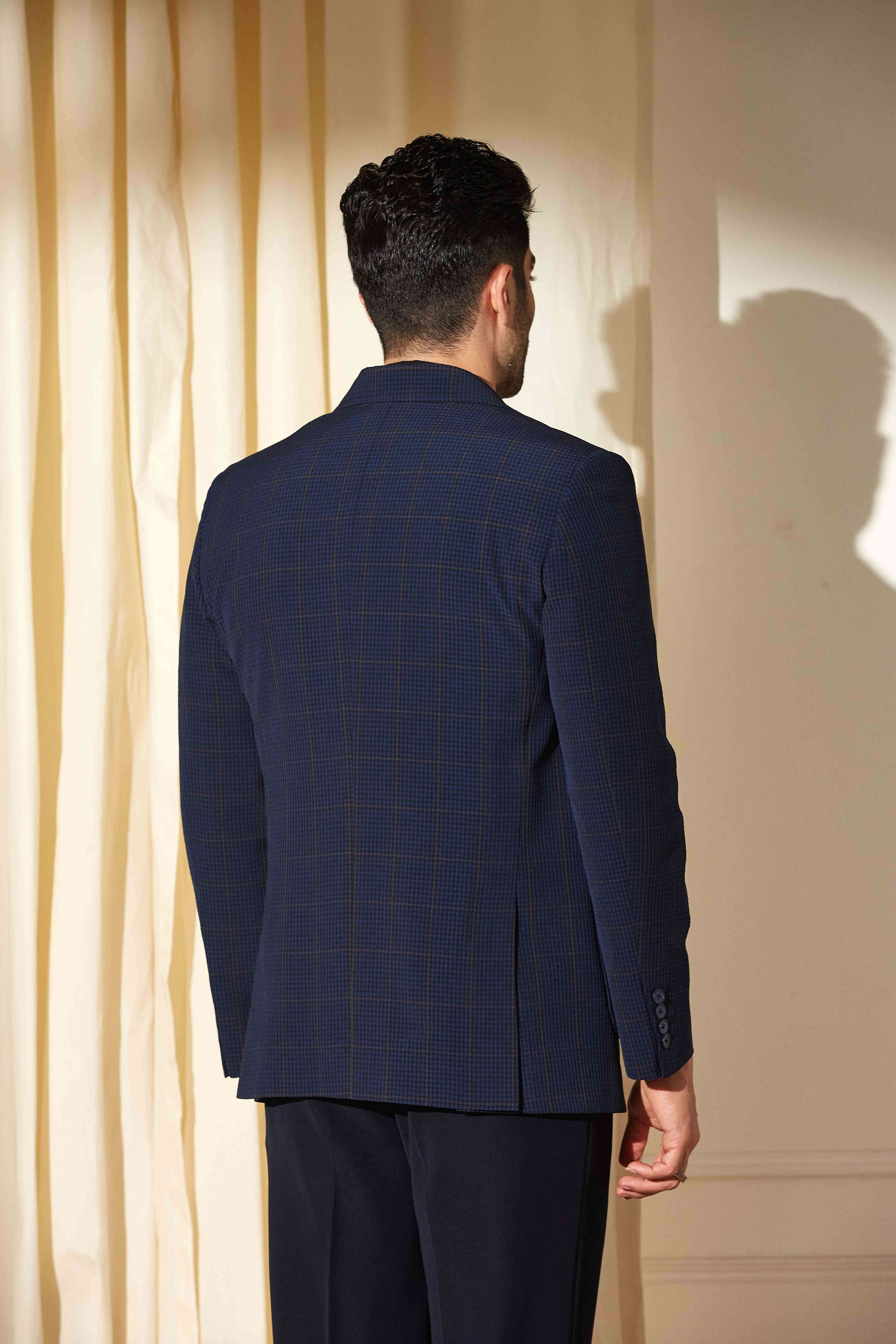 Cambridge Blue Seersucker Blazer