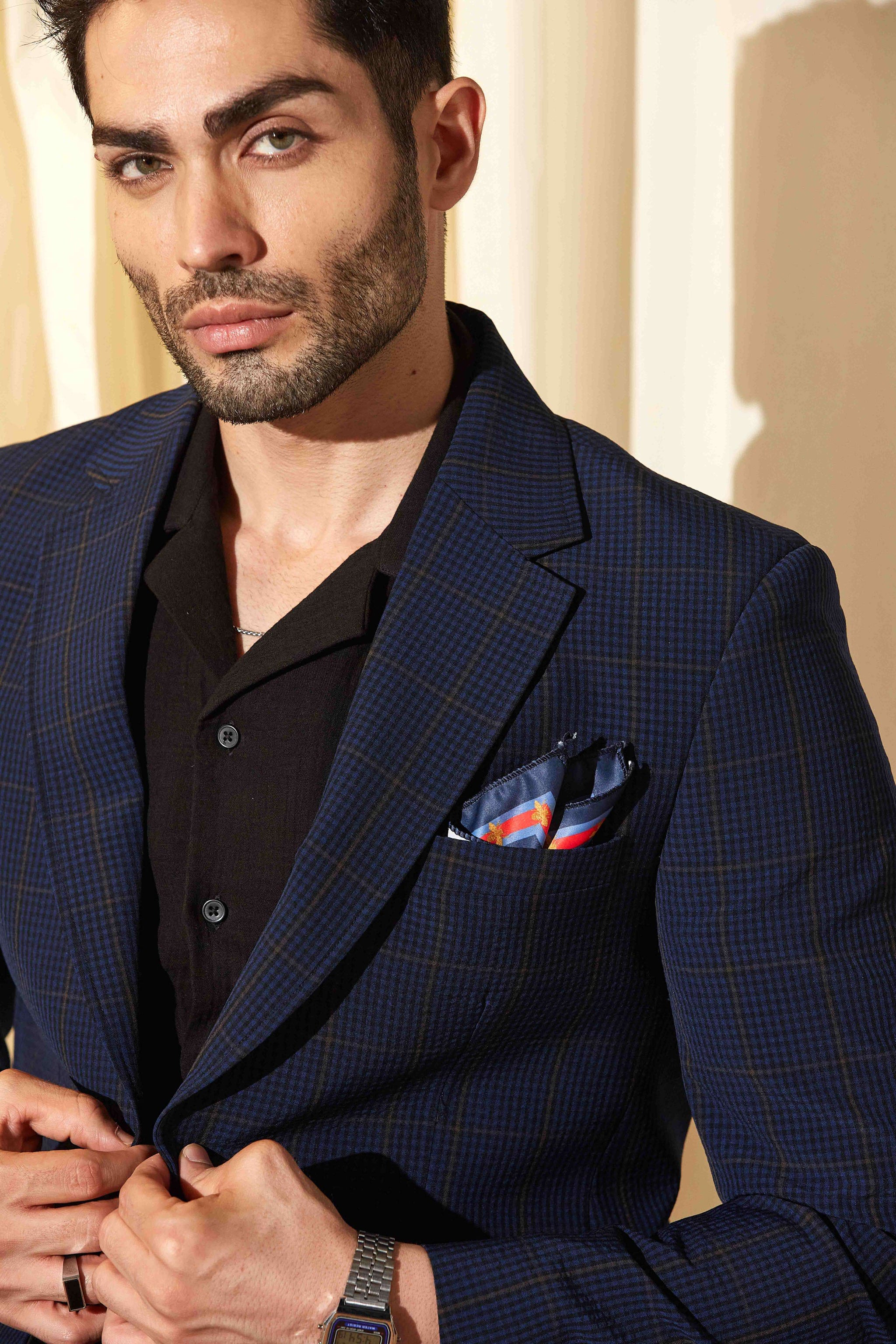 Cambridge Blue Seersucker Blazer