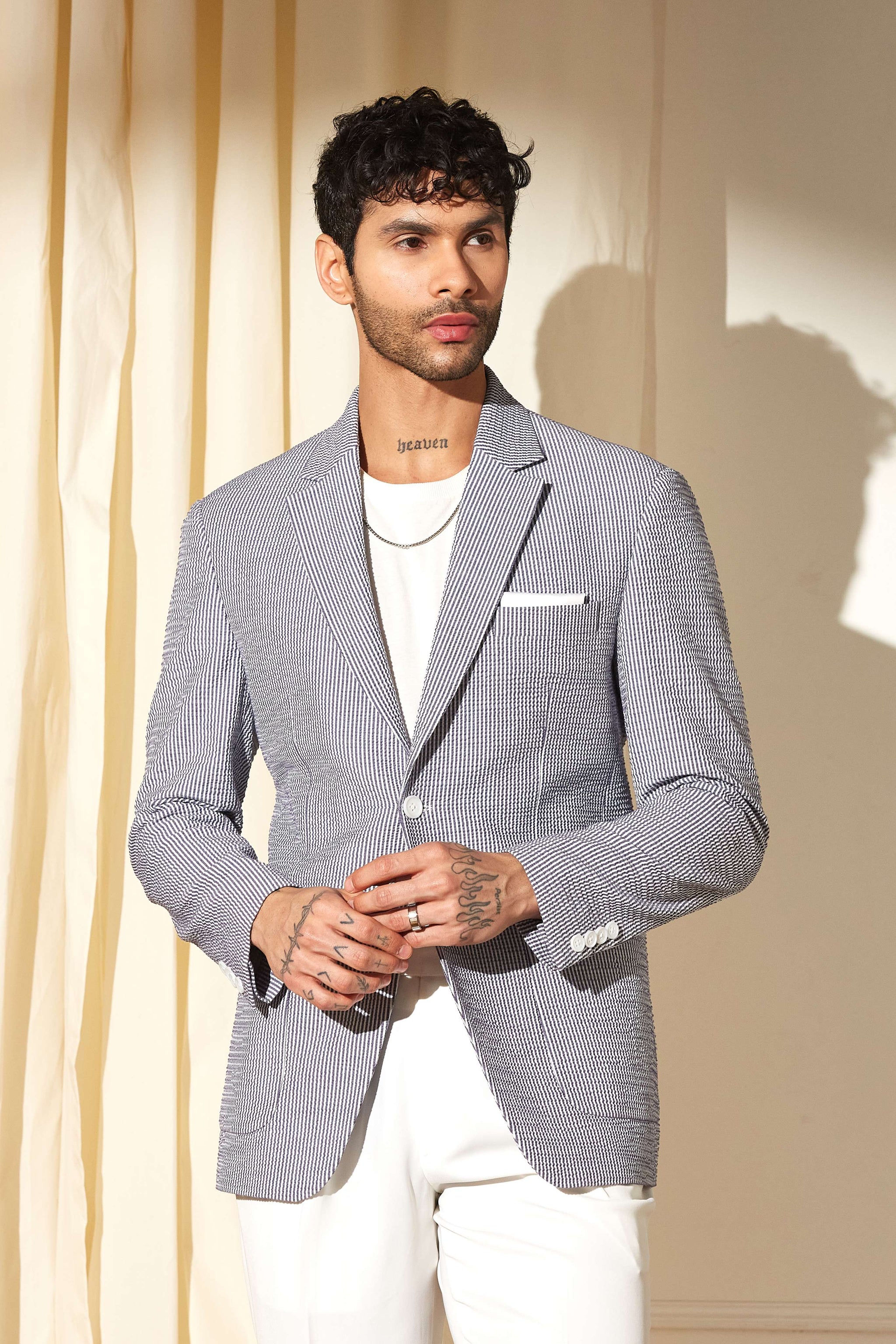 Nautic Seersucker Blazer