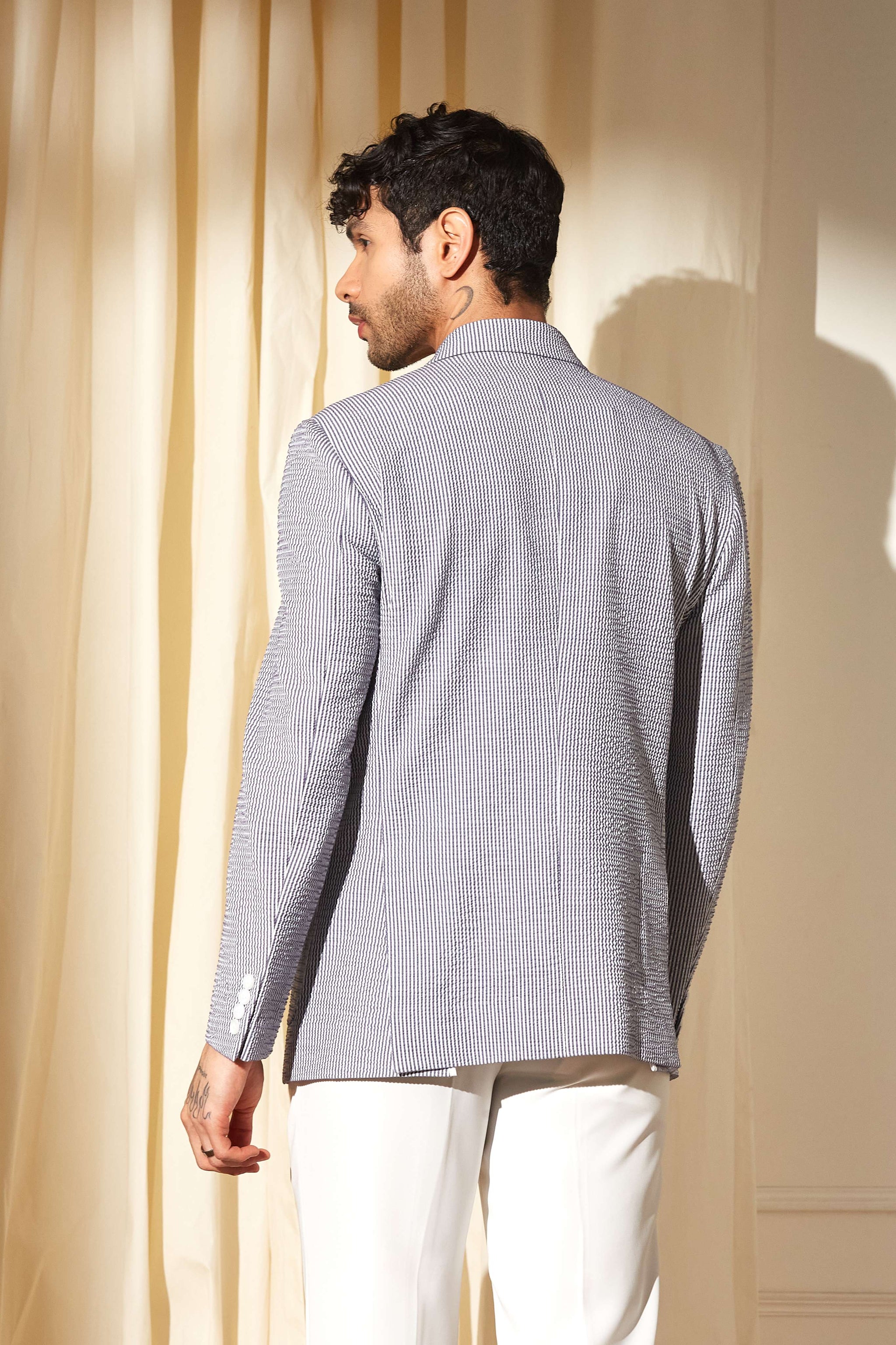 Nautic Seersucker Blazer