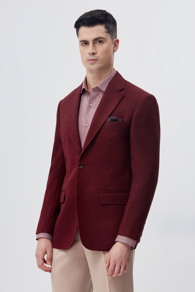 Maroon Tweed Blazer