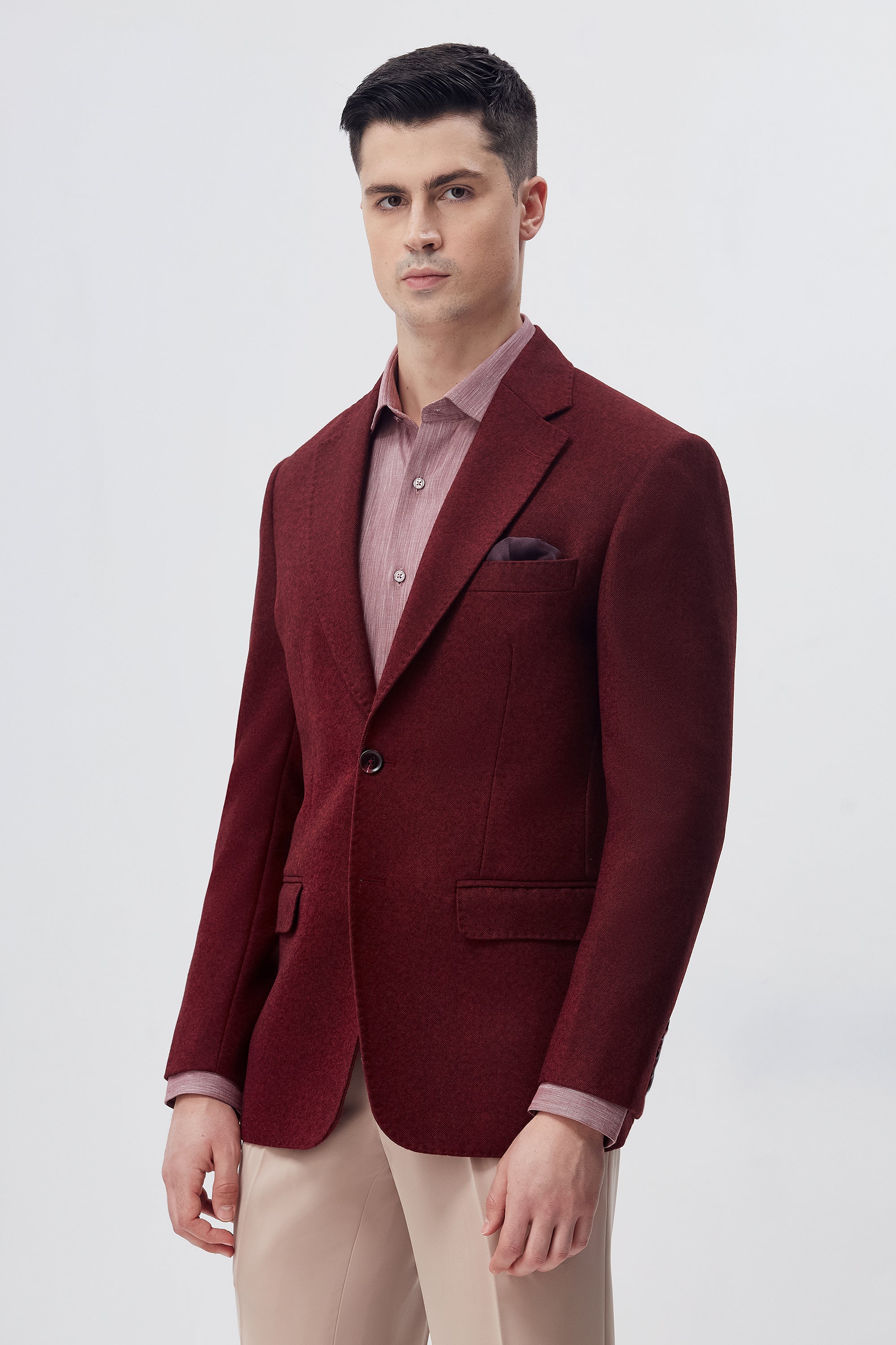 Maroon Tweed Blazer