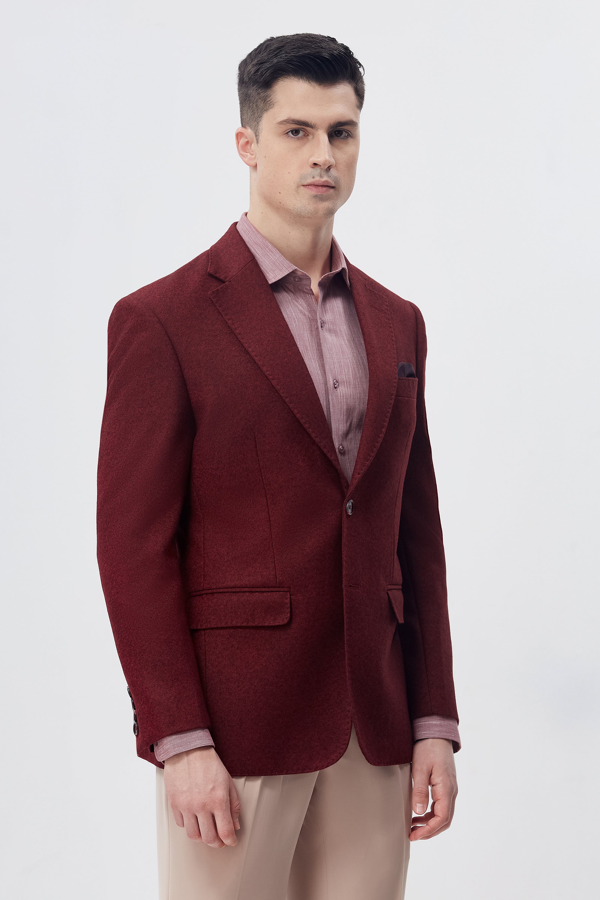 Maroon Tweed Blazer