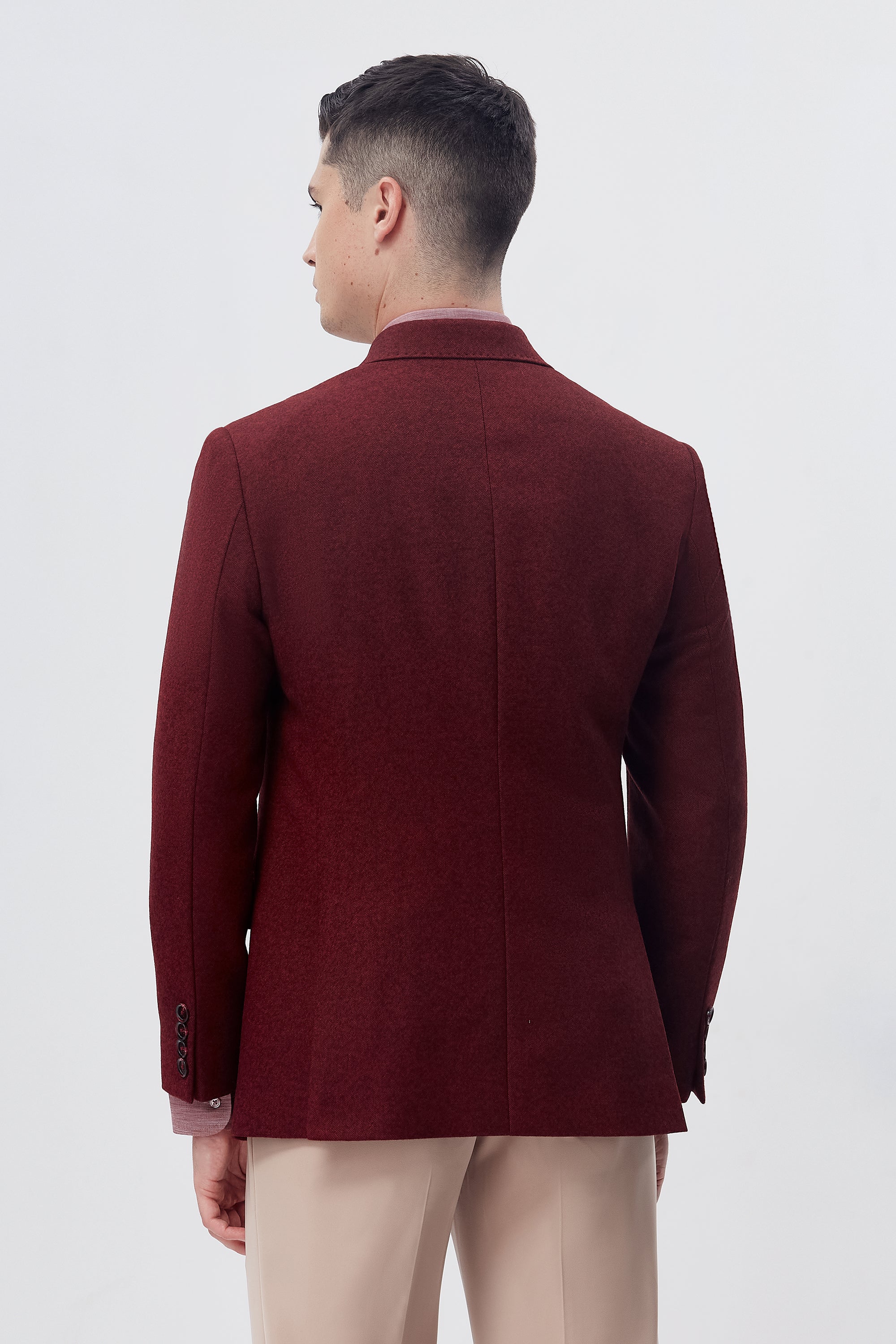 Maroon Tweed Blazer