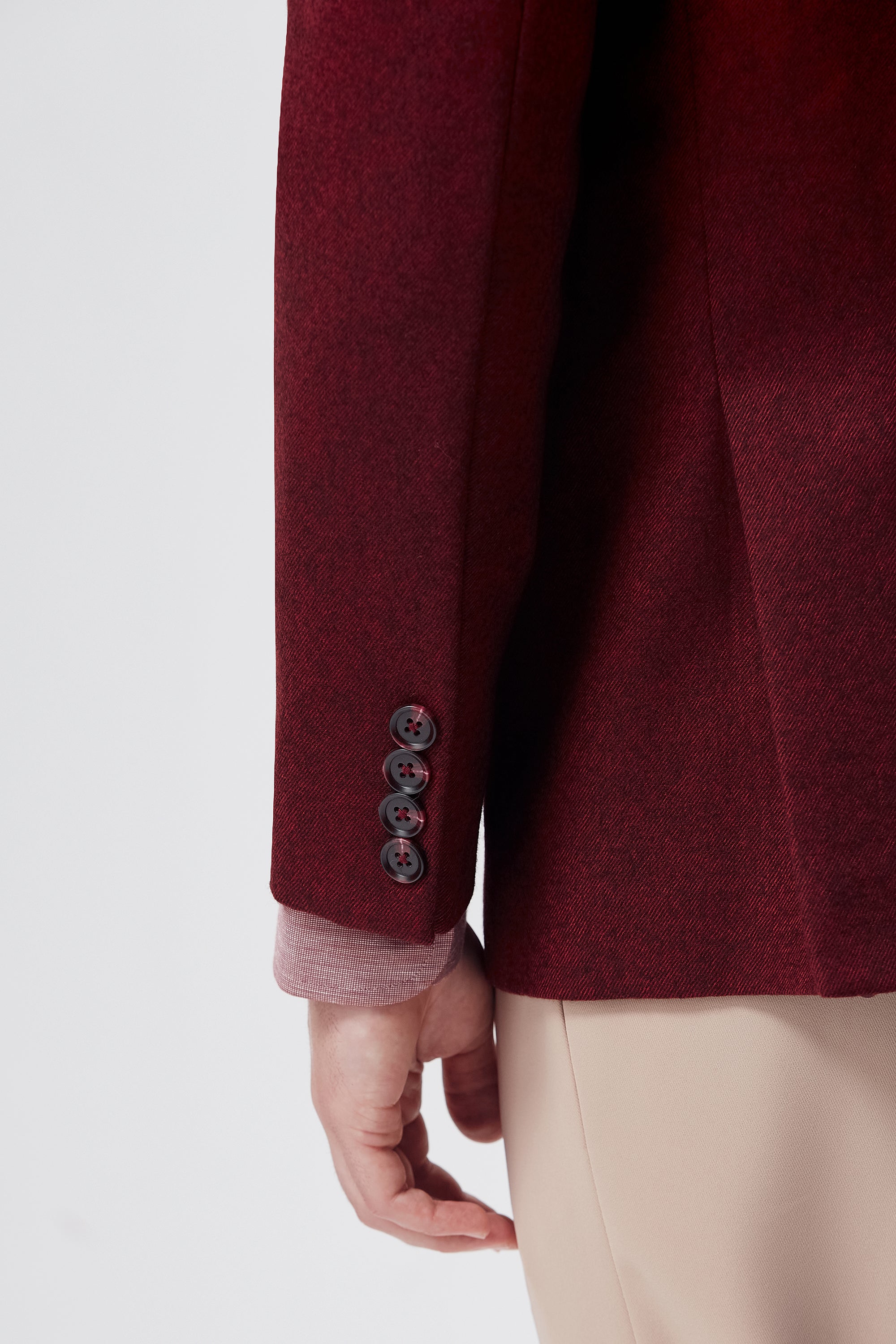 Maroon Tweed Blazer