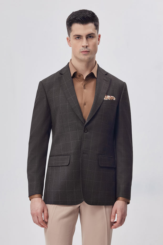 Walnut Check Blazer
