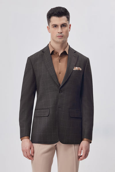 Walnut Check Blazer