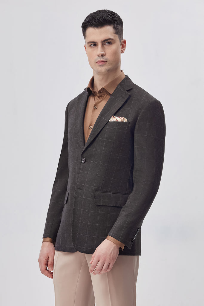 Walnut Check Blazer