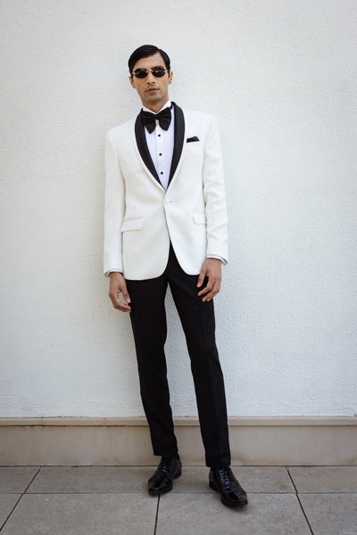 Opaline Ovation White Tuxedo Jacket.