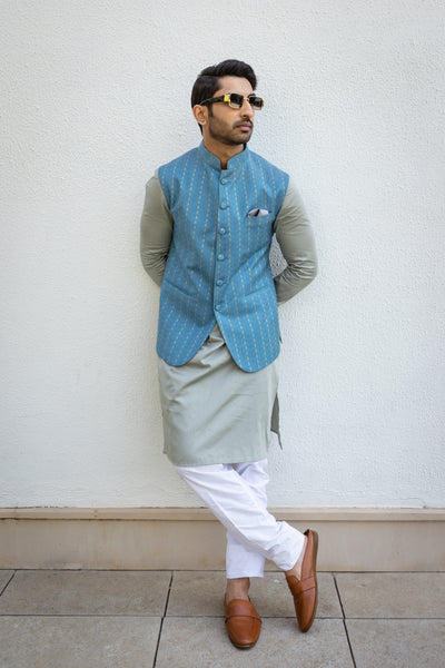 Fancy Silk Nehru Jacket.