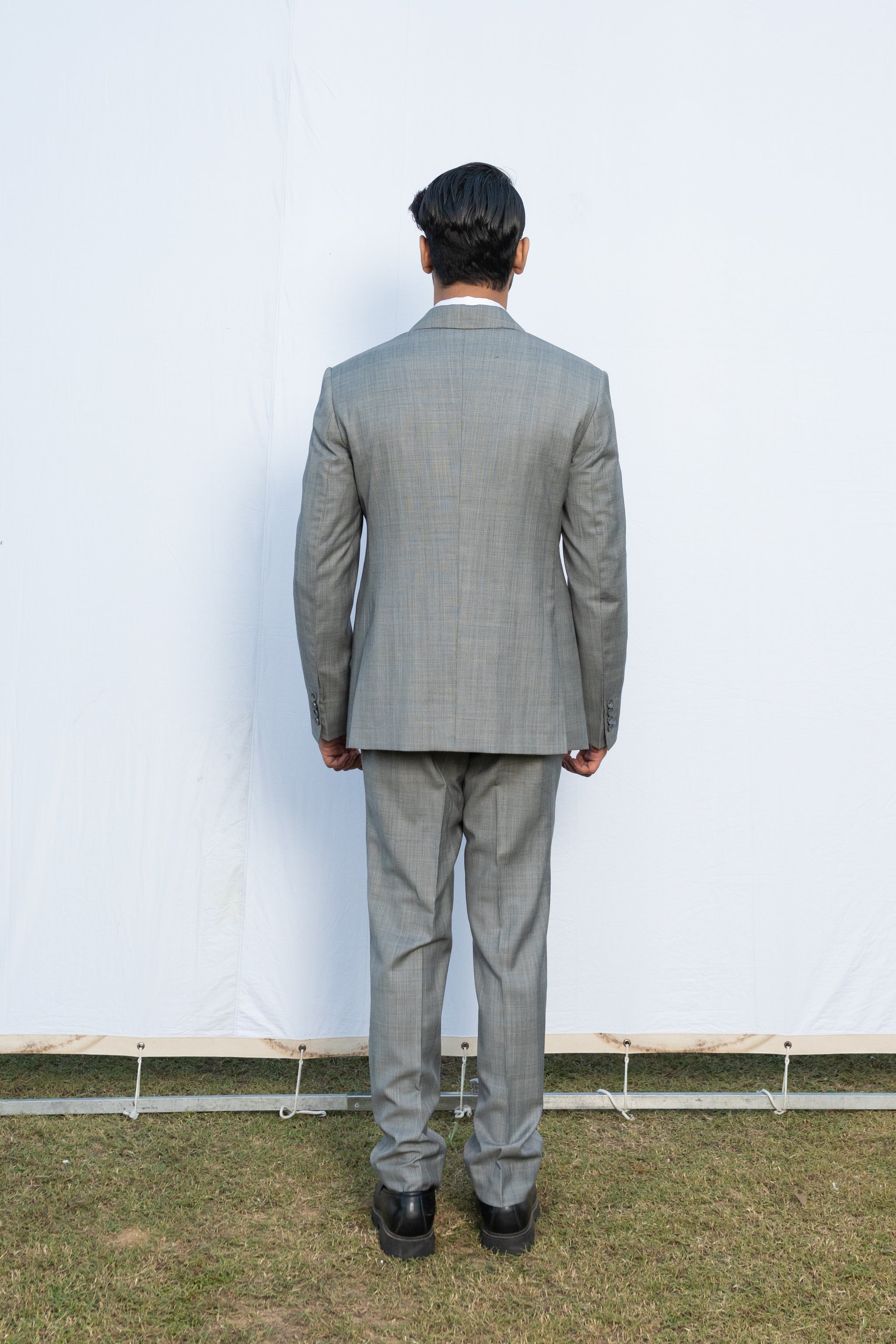 Polywool Grey Classic Formal Suit.