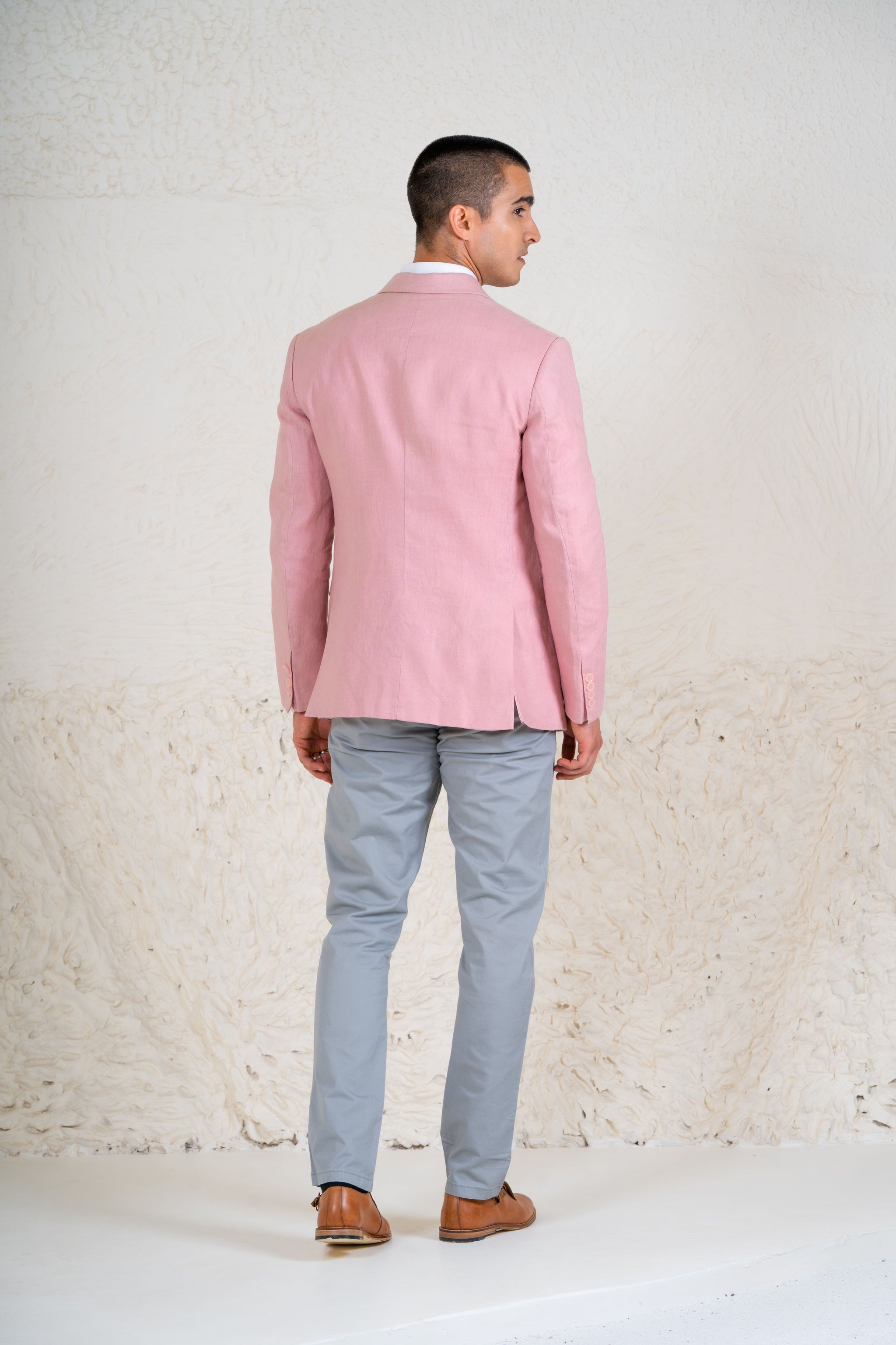 Pink Linen Blazer