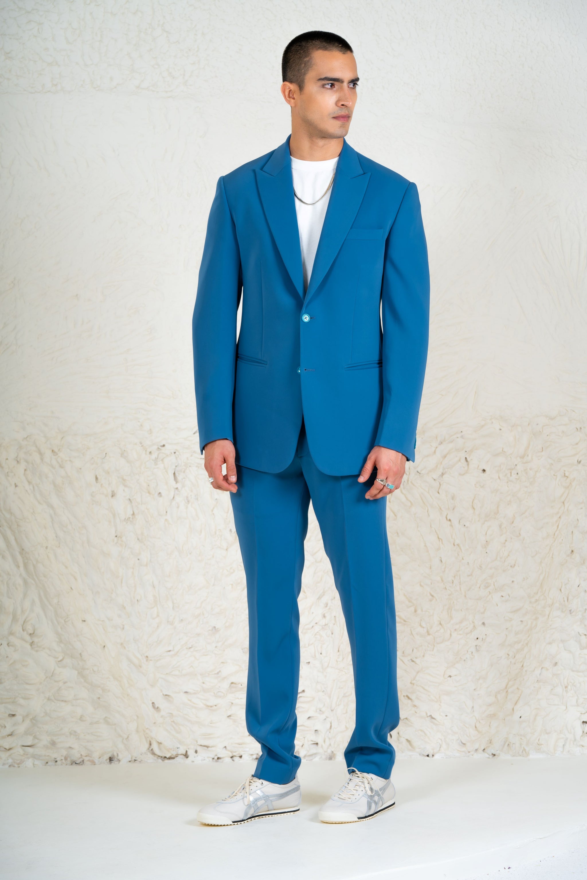 Summer Teal blue suit