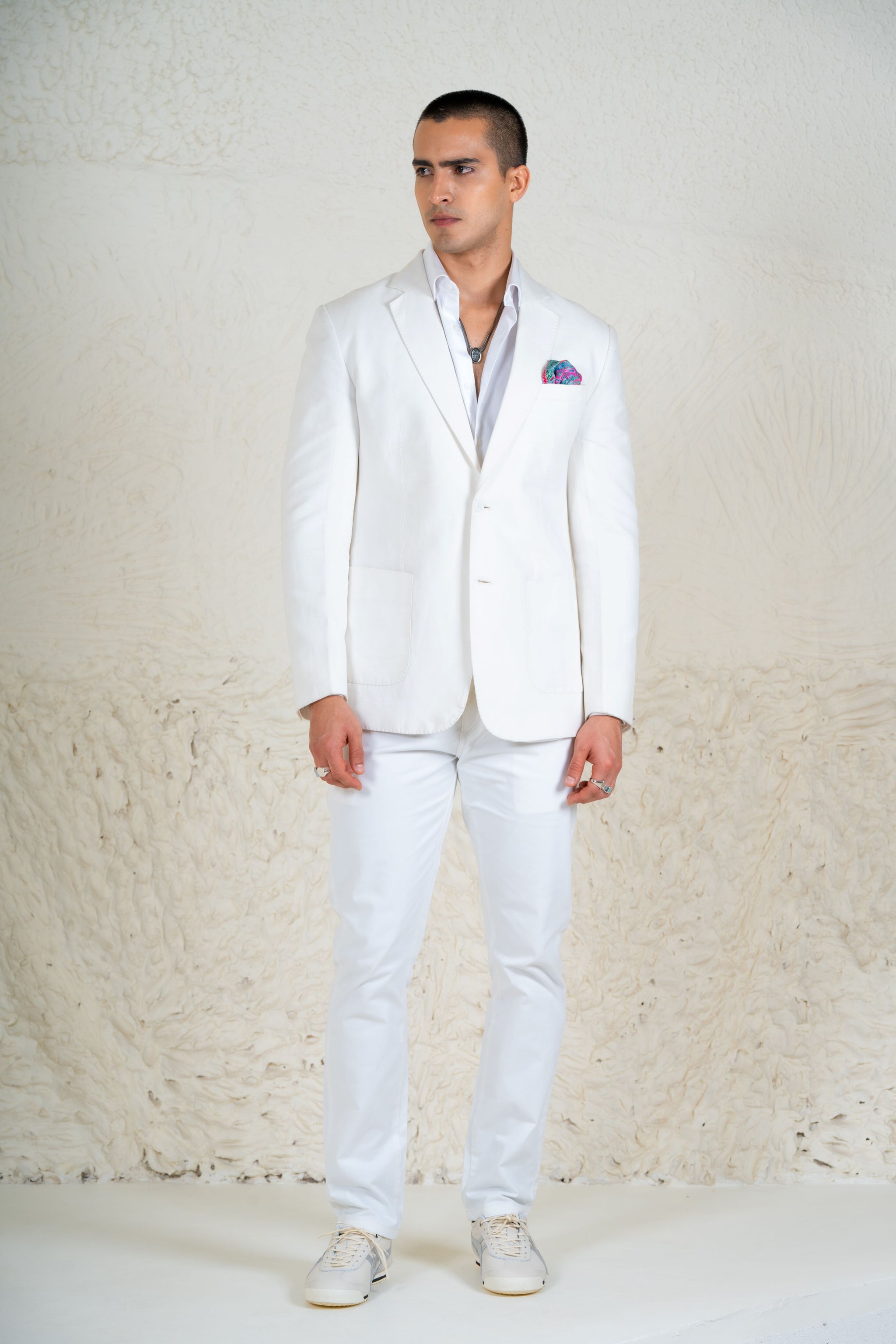 Summer White linen blazer