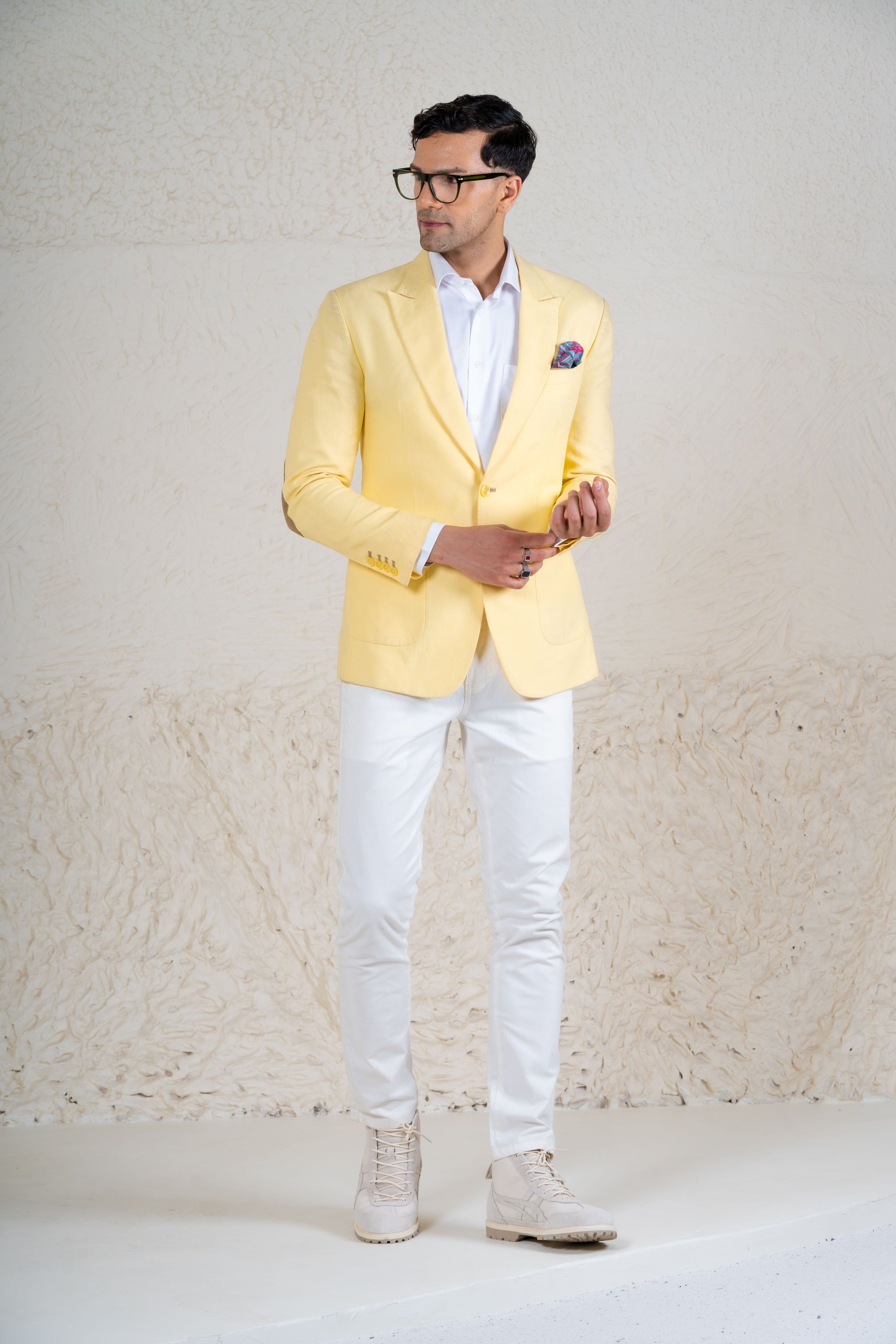 Yellow Linen Blazer