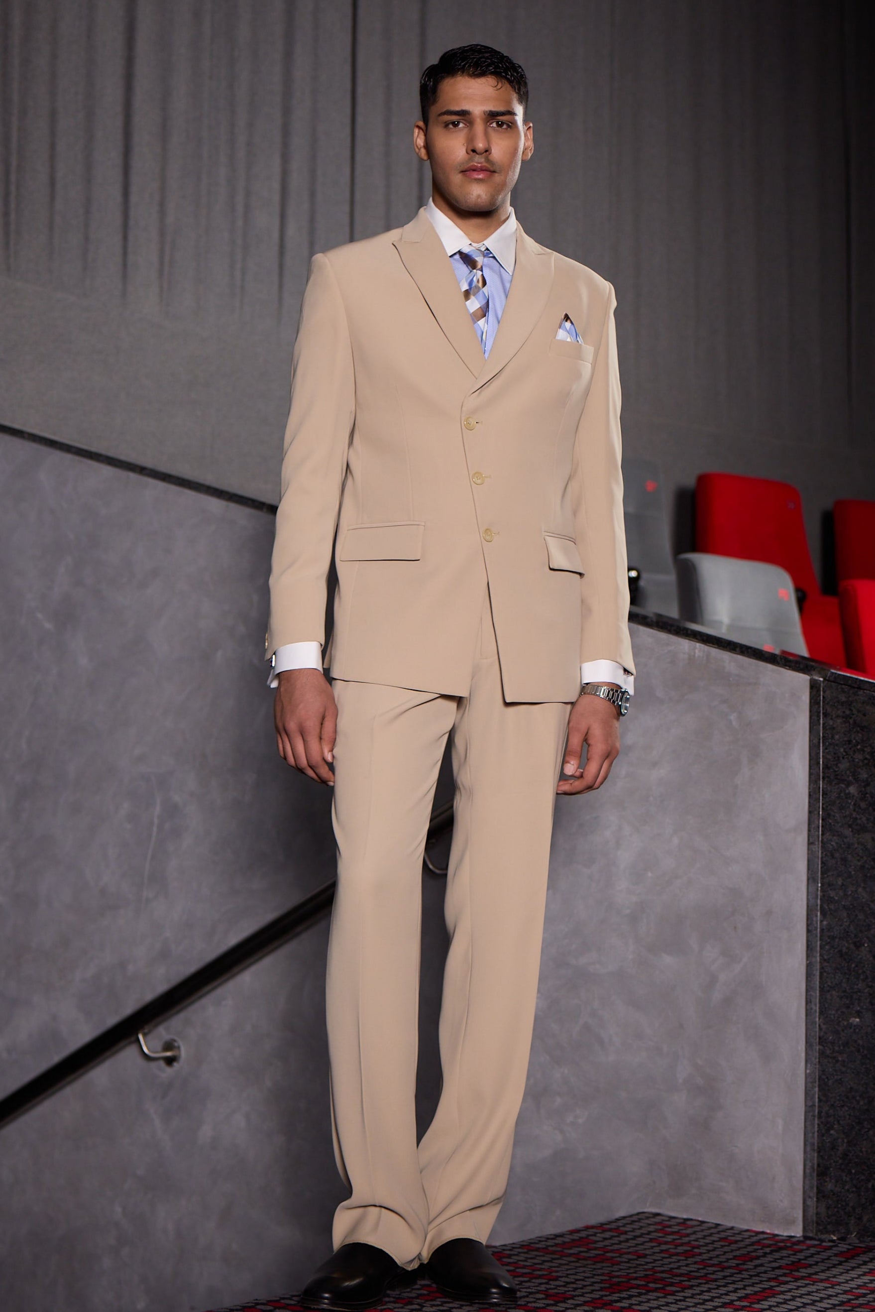 Assymetric Beige Suit
