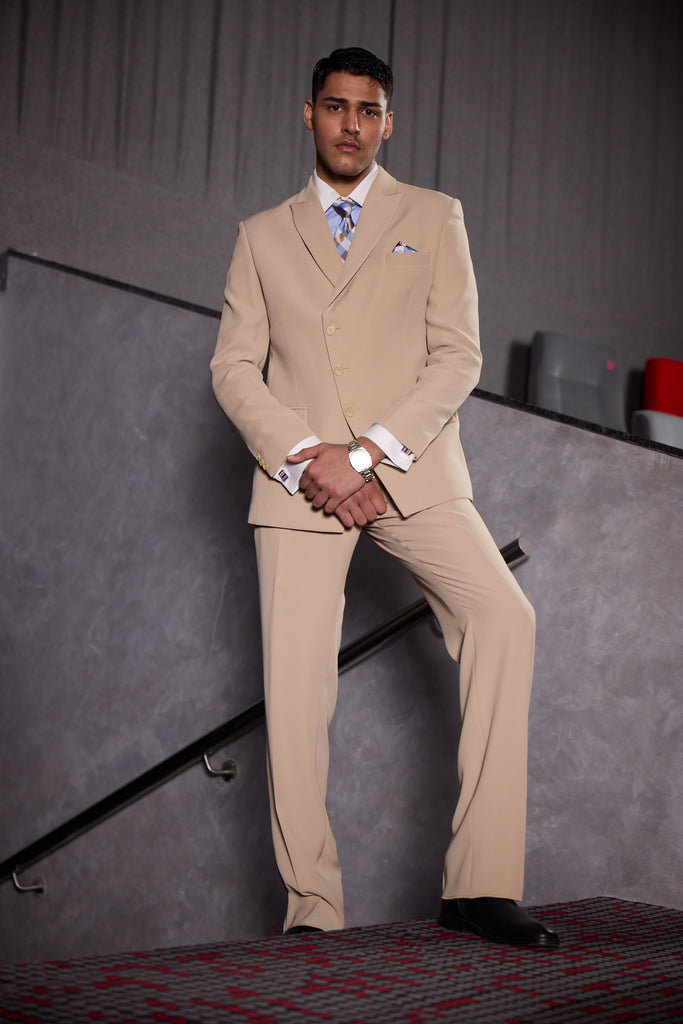 Assymetric Beige Suit