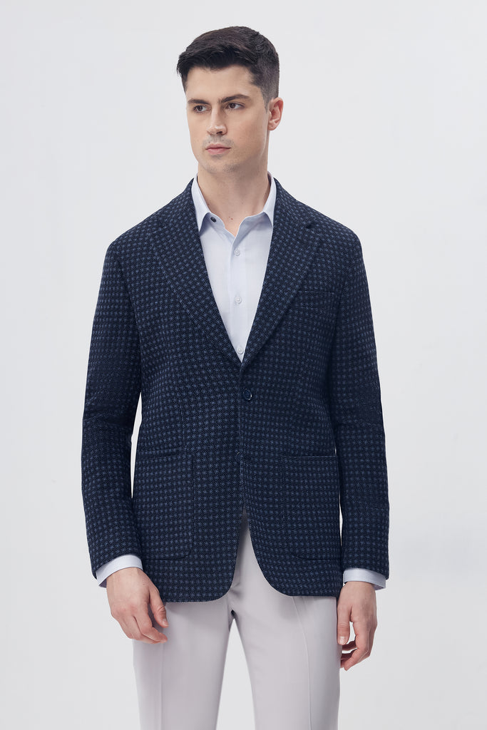 Textured Basketweave Blazer