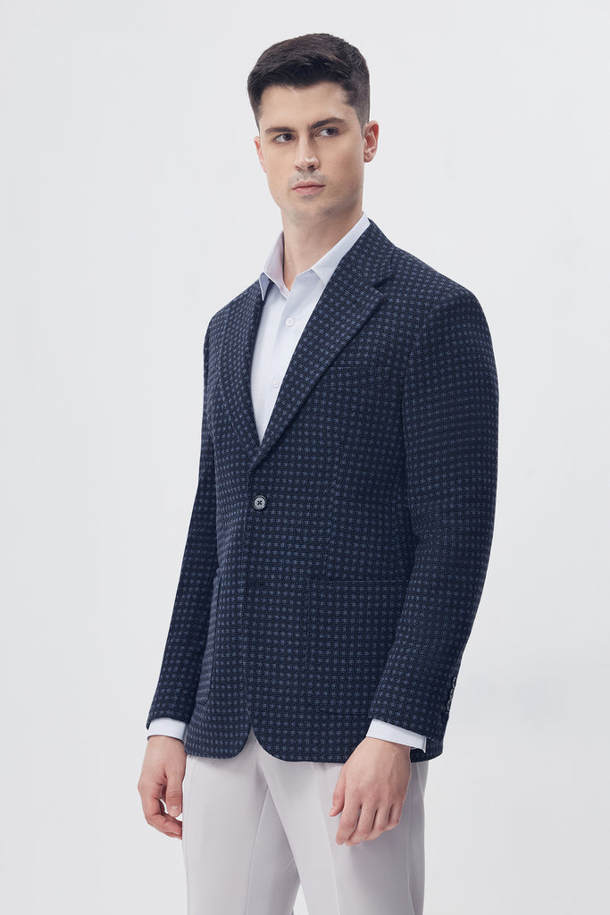 Textured Basketweave Blazer