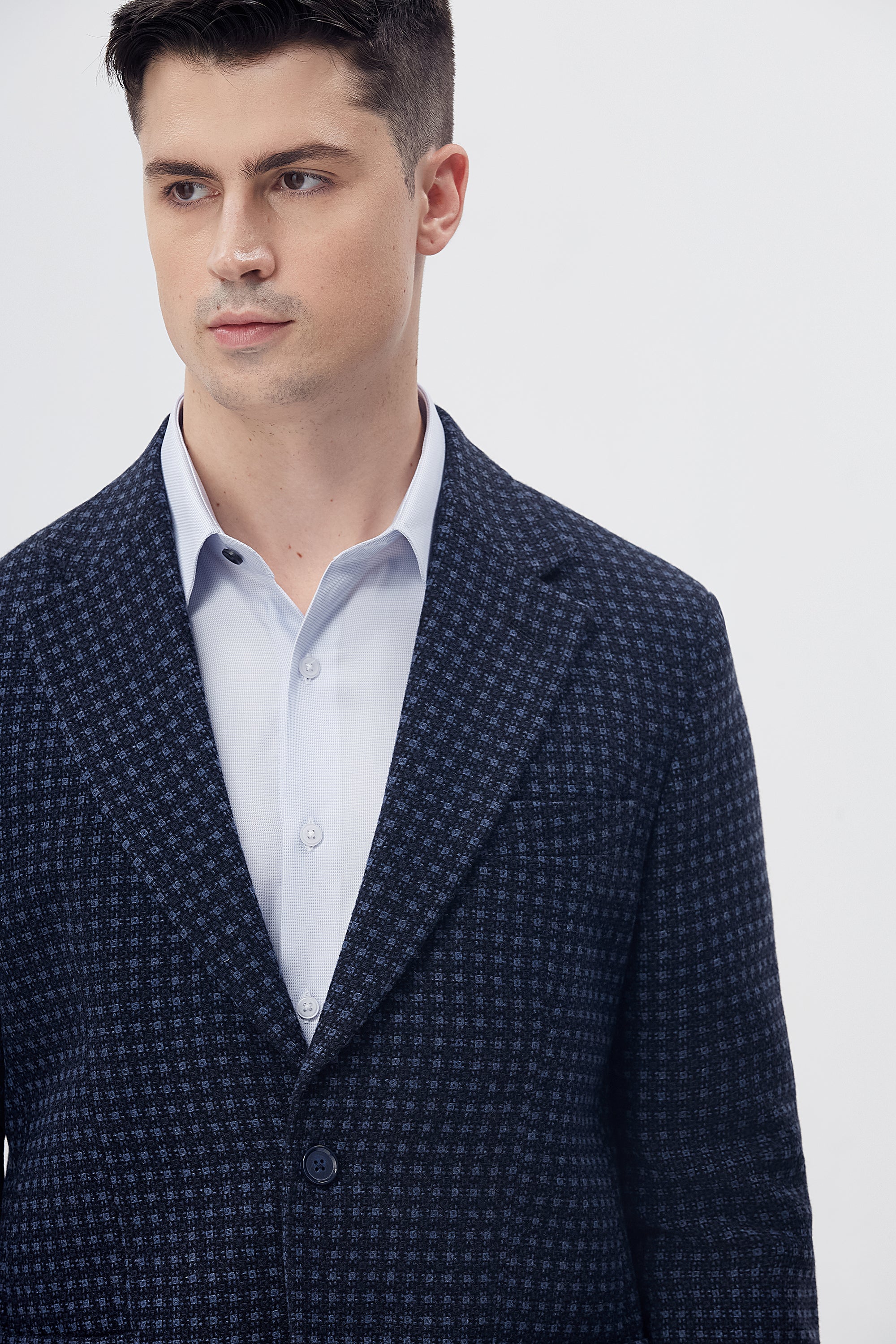 Textured Basketweave Blazer