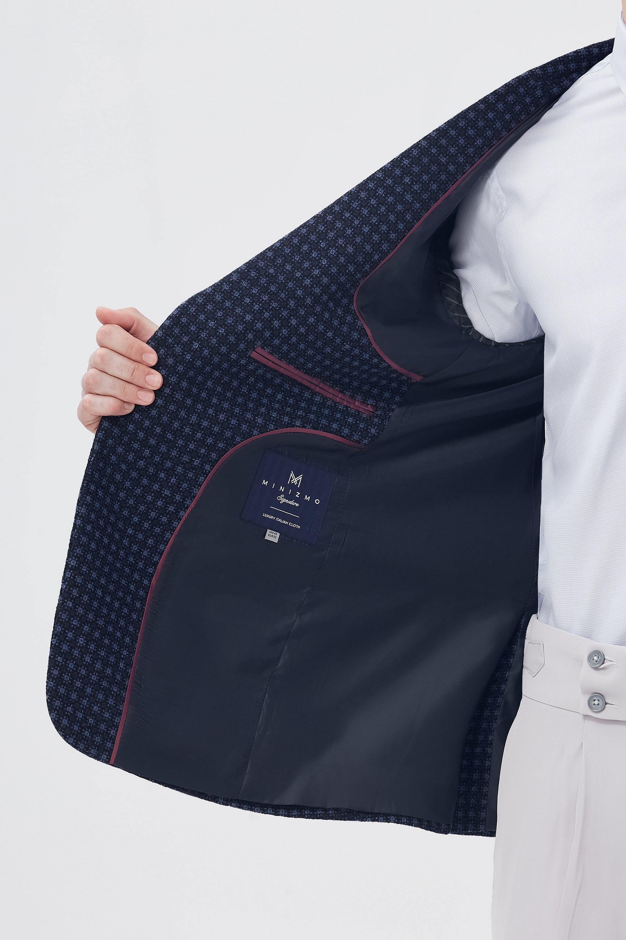 Textured Basketweave Blazer