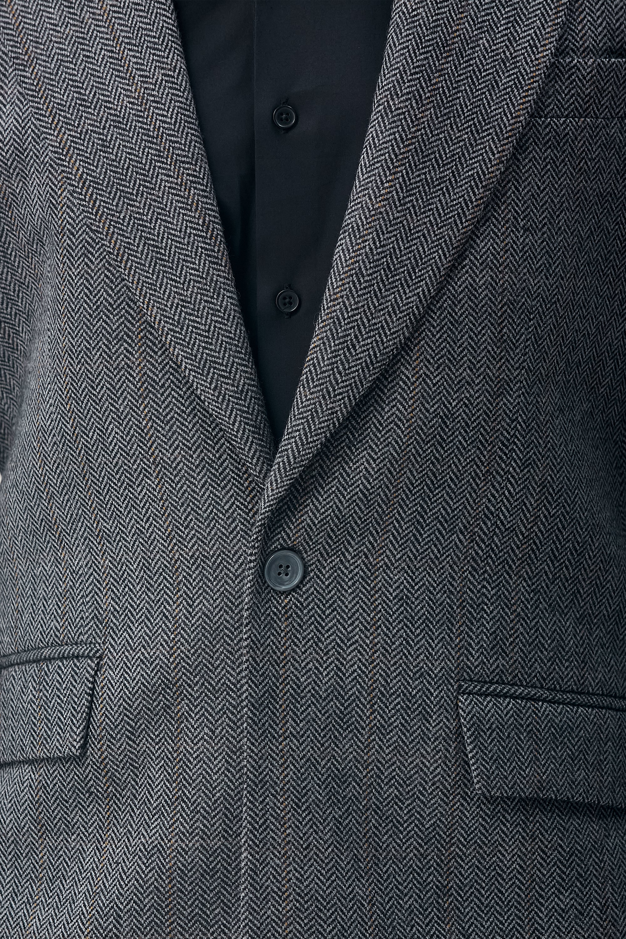 Modern Grey Textured Blazer