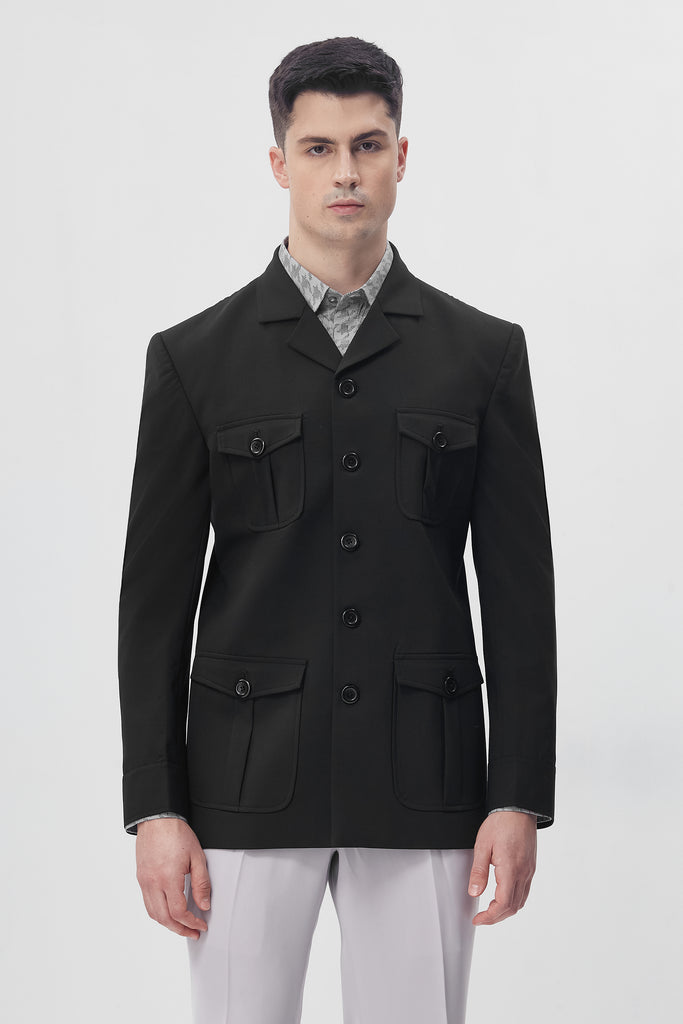 Black Terrain Shacket